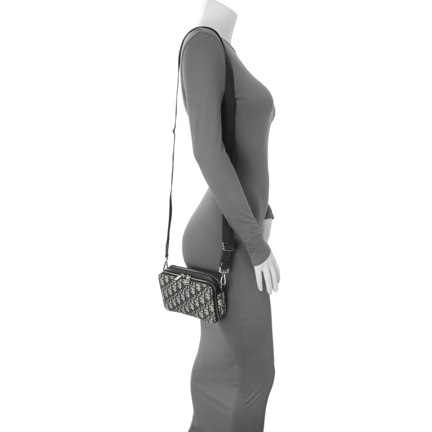 Exclusive Christian Dior Oblique Zipped Pouch with Strap — Alternate View 7