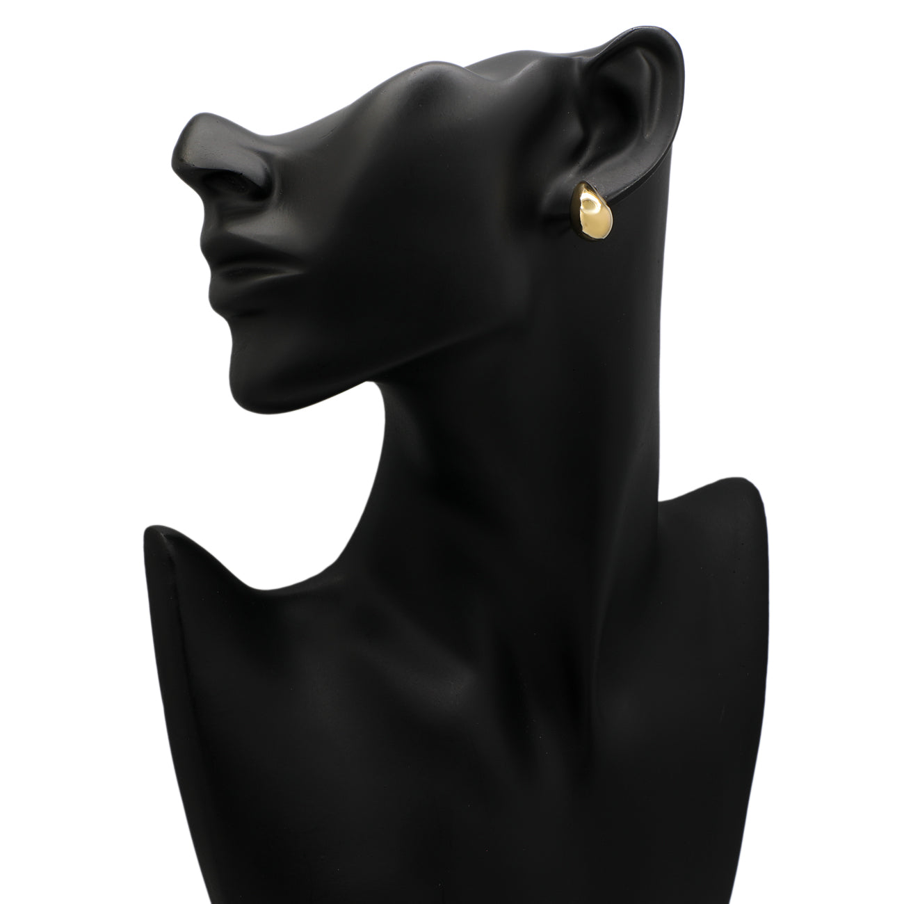 Exclusive 18K Yellow Gold Teardrop Earrings — Back View