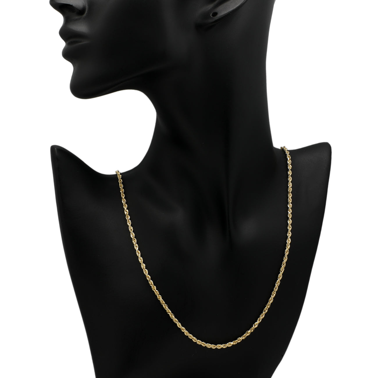 Exclusive 10K Yellow Gold Rope Chain — Back View