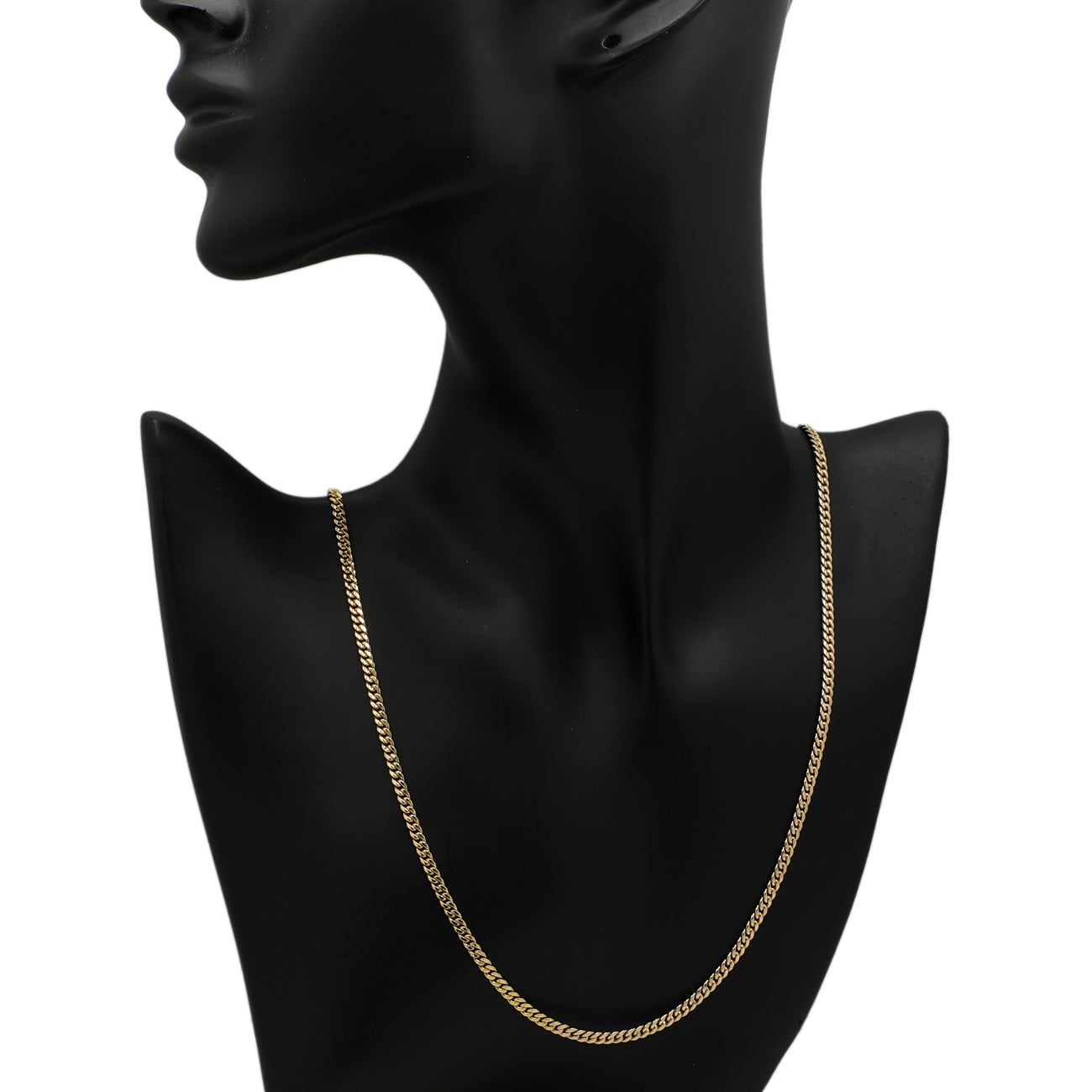 Exclusive 10K Yellow Gold Italian Curb Chain — Back View
