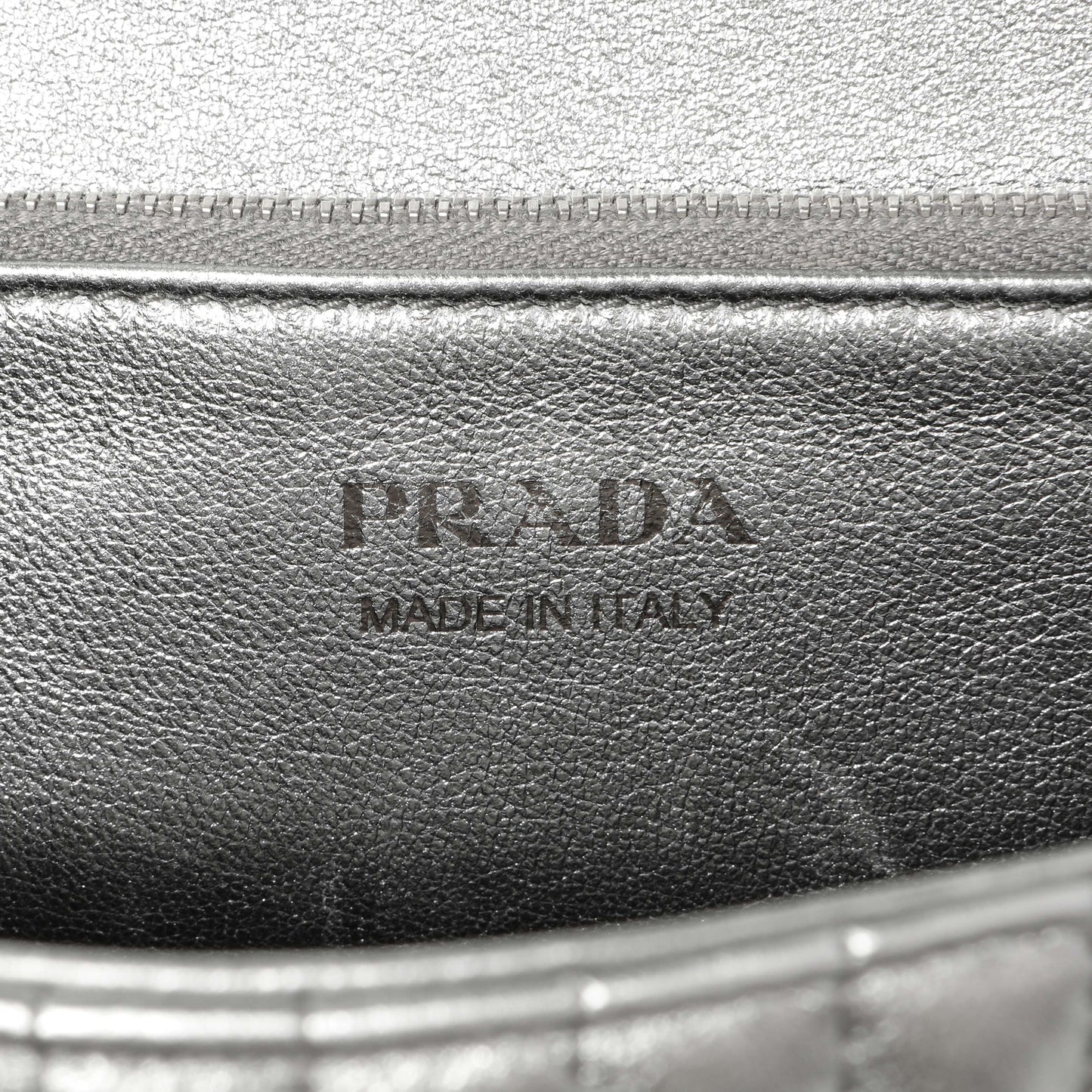 Exclusive Prada Silver Calfskin Diagramme Flap Bag — Alternate View 9
