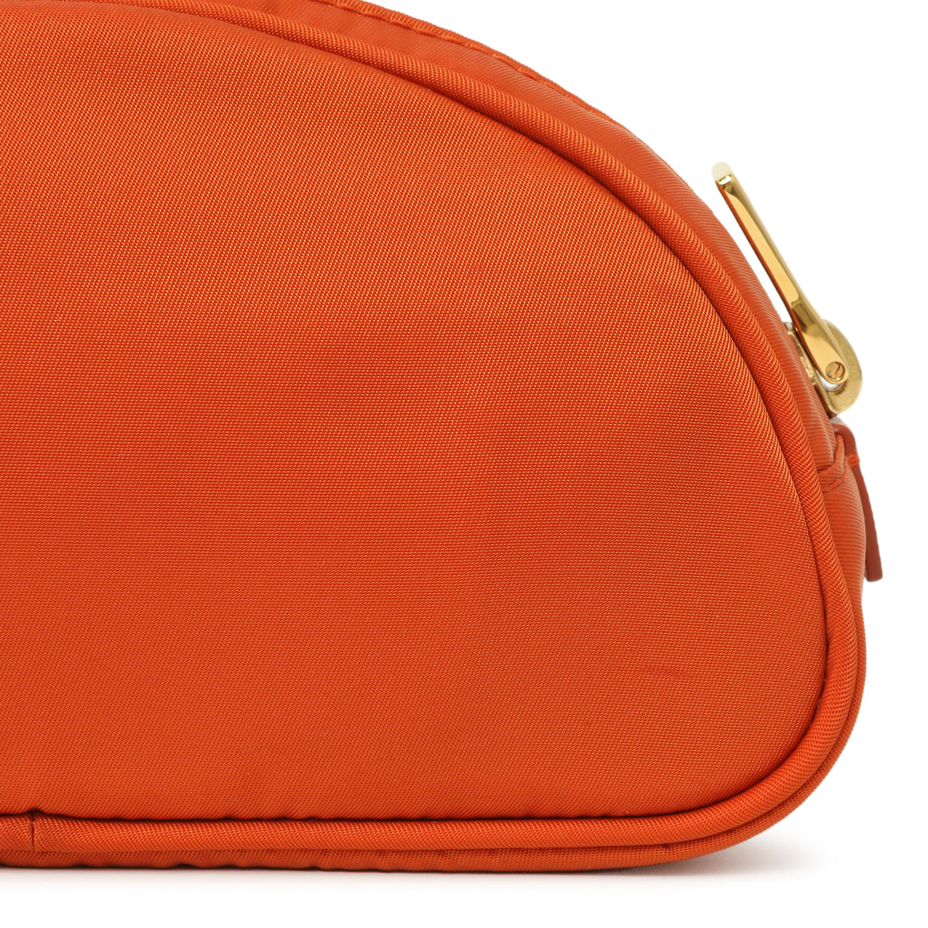 Exclusive Prada Papaya Tessuto Nylon Wristlet Pouch — Lifestyle View