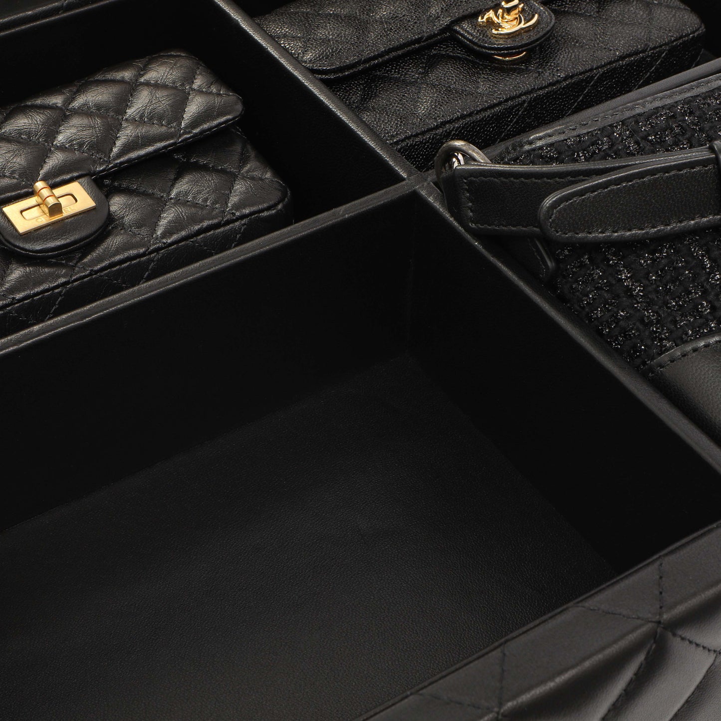 Exclusive Chanel Black Lambskin, Calfskin, Tweed Success Story Mini Bags — Alternate View 32