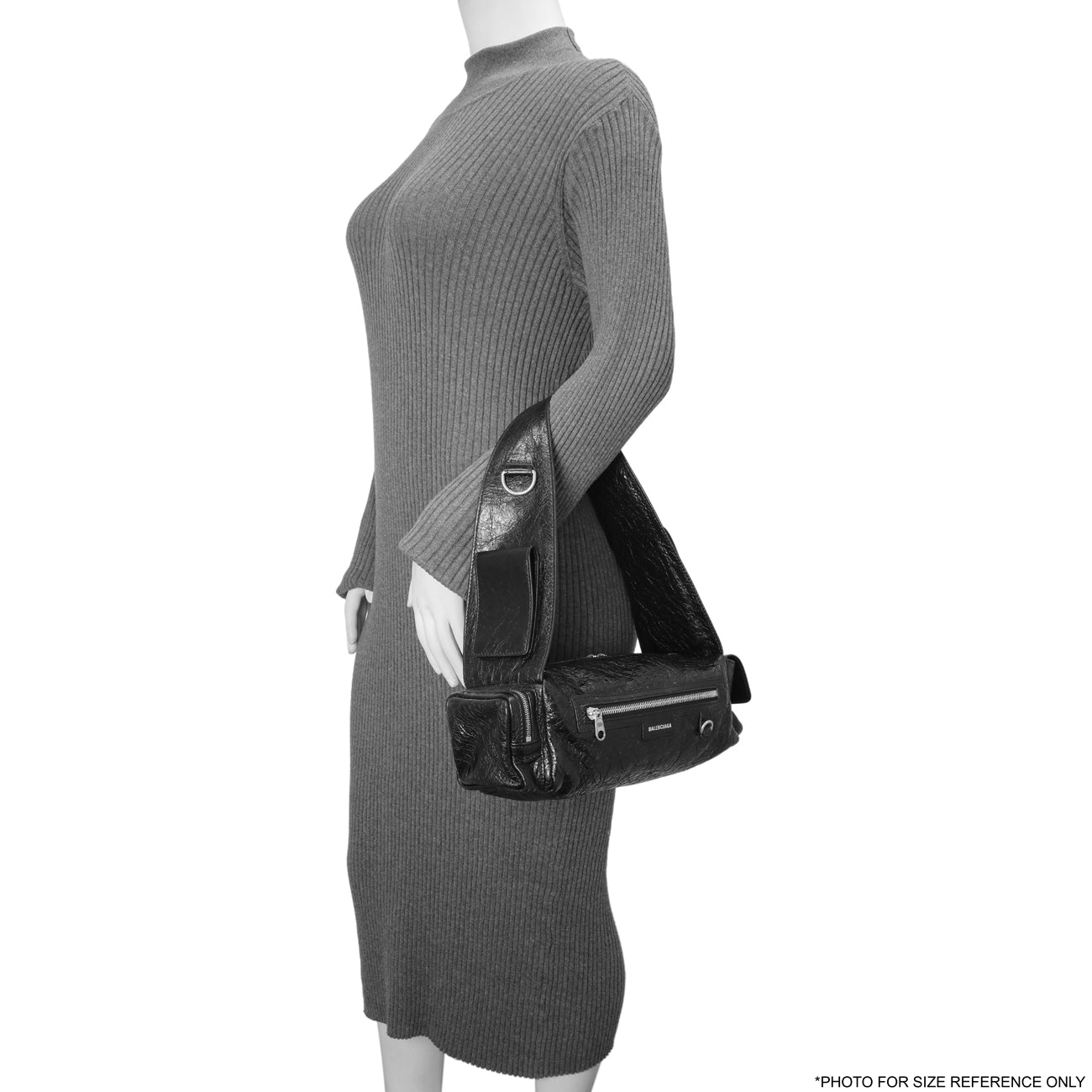 Exclusive Balenciaga Black Lambskin Superbusy XS Sling Bag — Alternate View 7