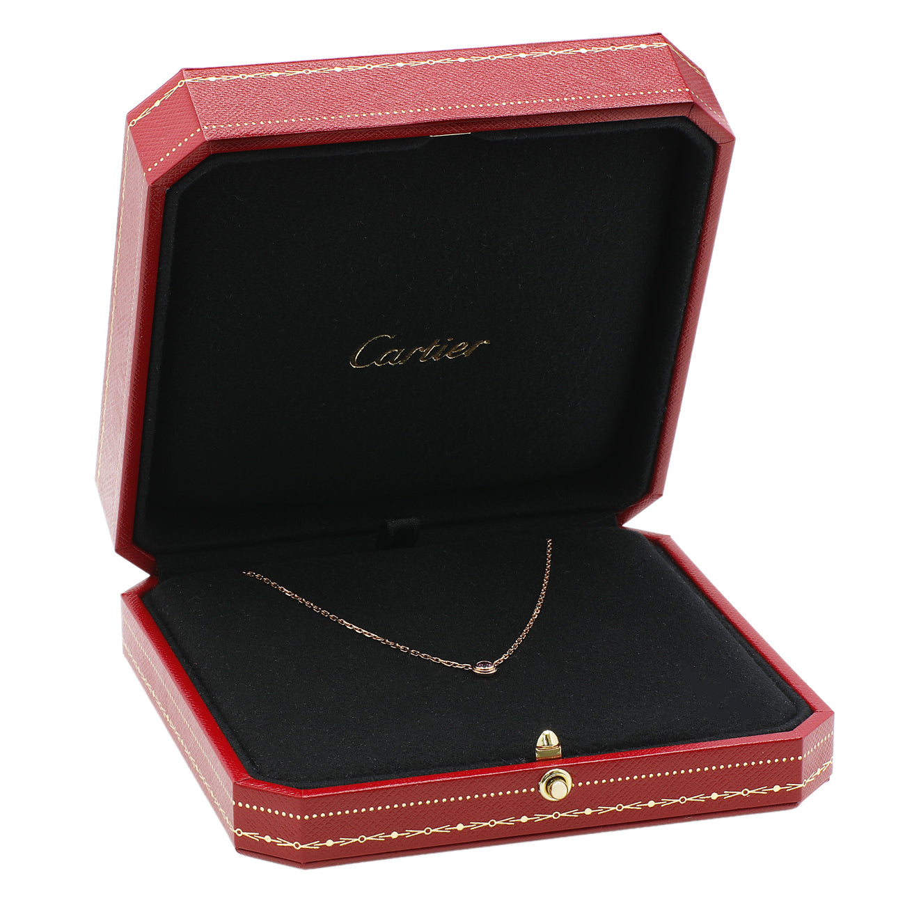 Exclusive Cartier 18K Rose Gold Pink Sapphire d'Amour Pendant — Lifestyle View