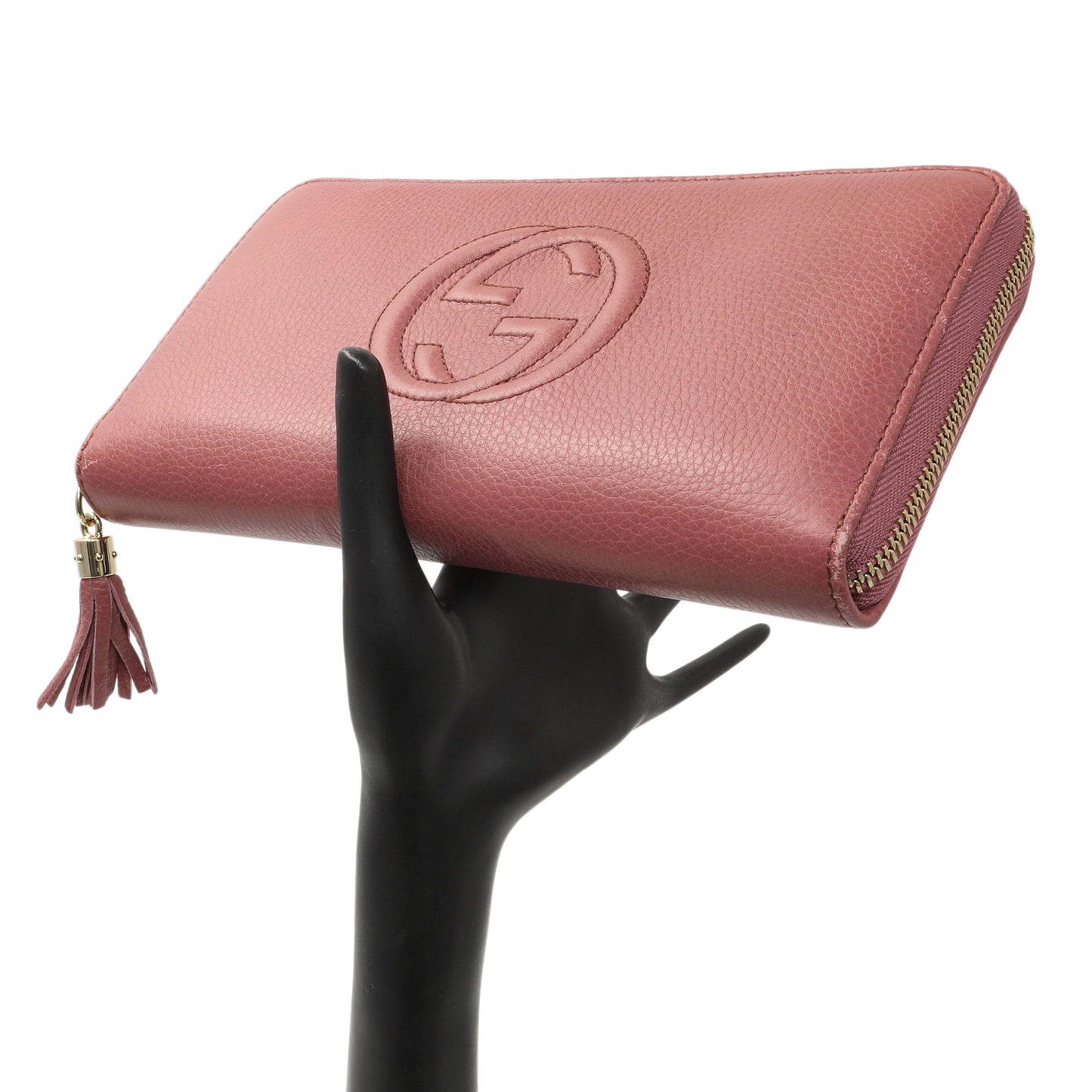 Exclusive Gucci Rose Pebbled Calfskin Soho Zip Around Wallet — Alternate View 11