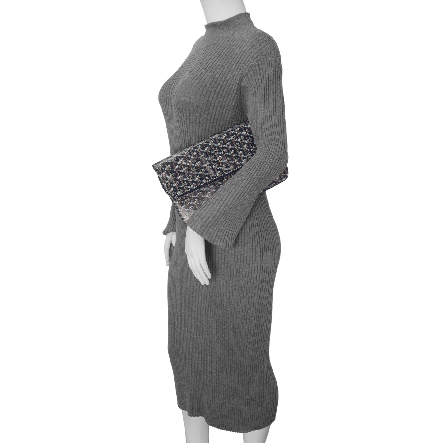 Exclusive Goyard Blue Goyardine Sainte Marie Soft Clutch — Alternate View 8