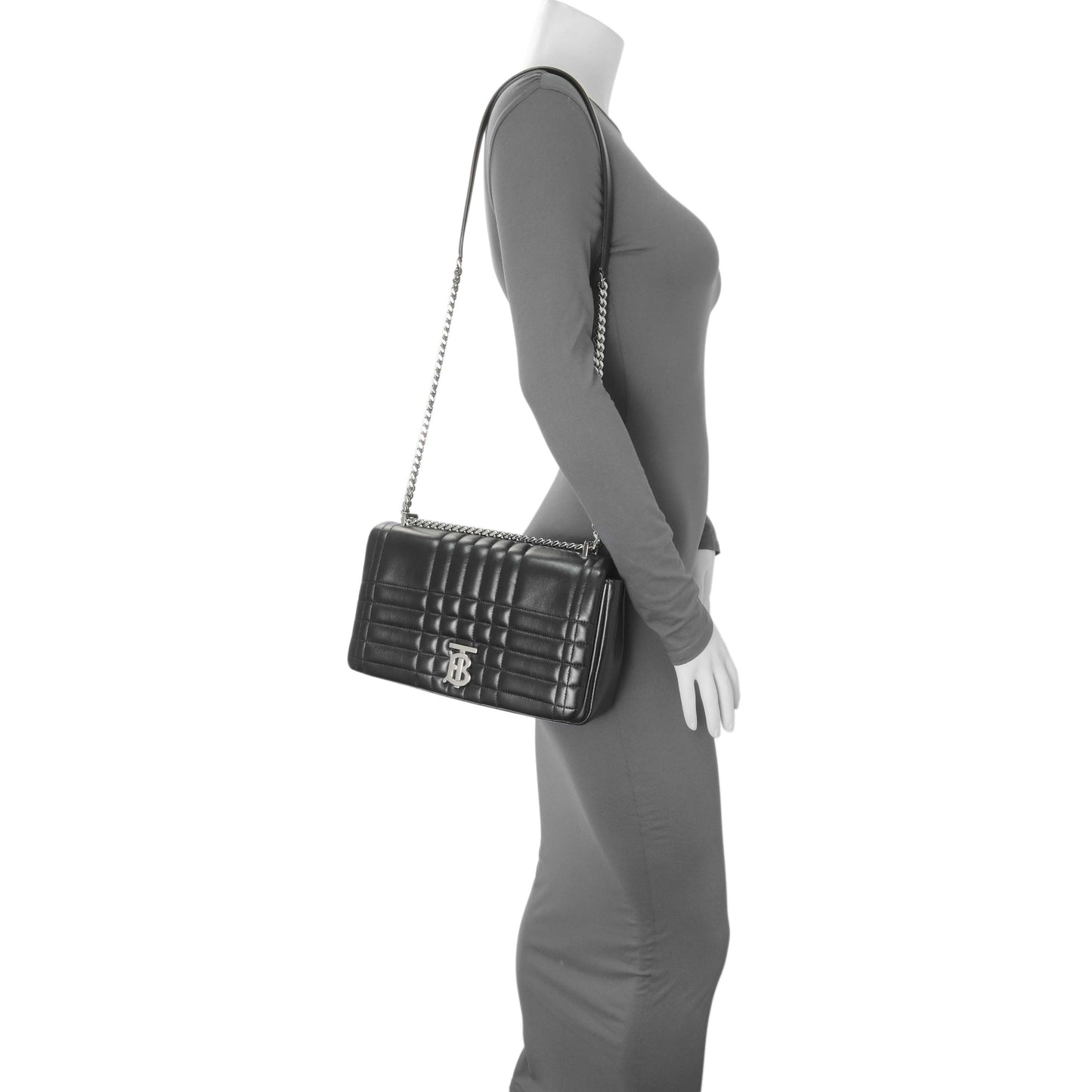 Exclusive Burberry Black Lambskin Quilted Medium Lola Bag — Alternate View 12