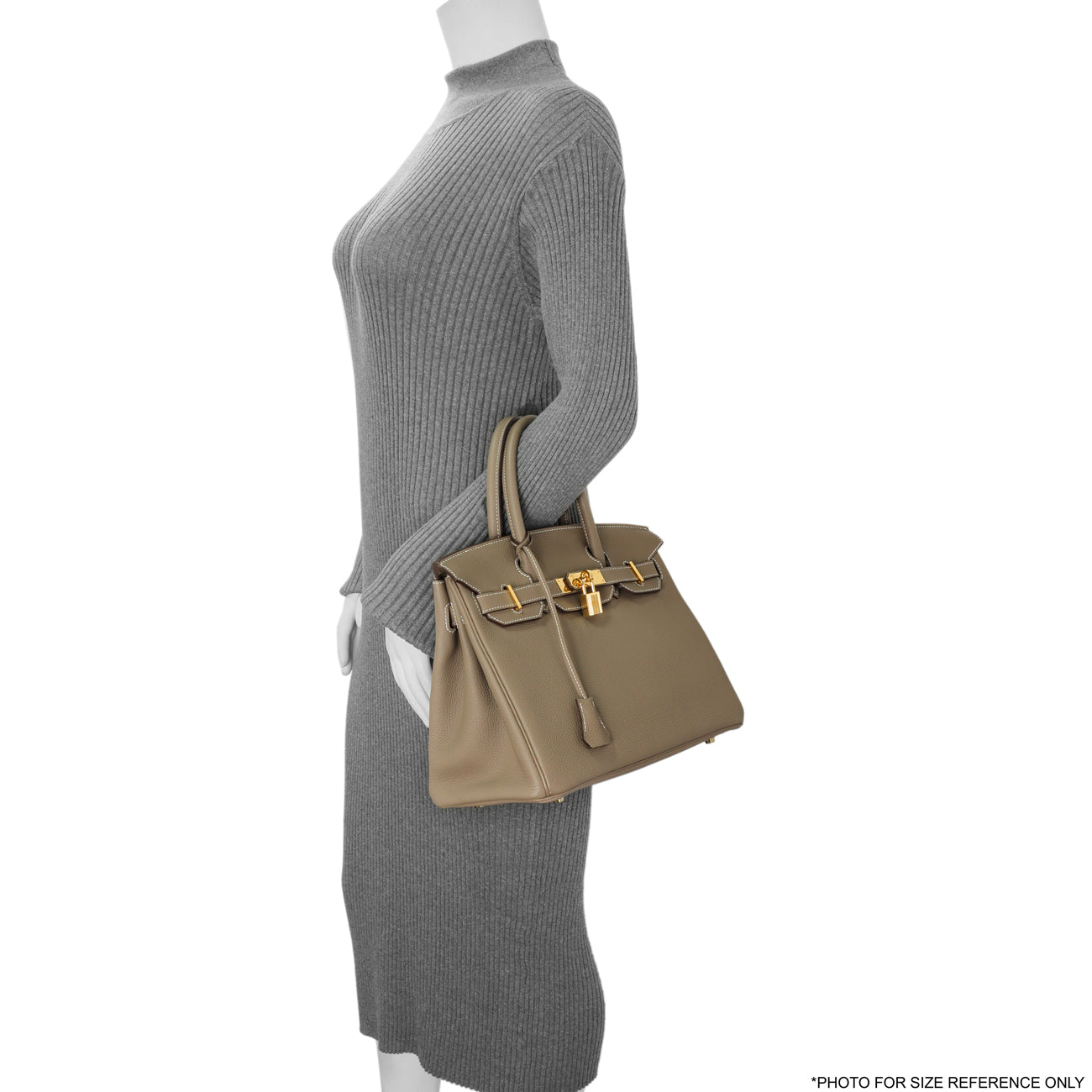 Exclusive Hermes Etoupe Togo Birkin 30 — Alternate View 11