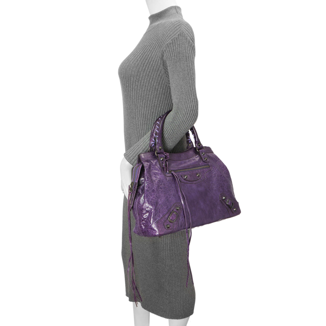 Exclusive Balenciaga Violet Chevre Step — Alternate View 7