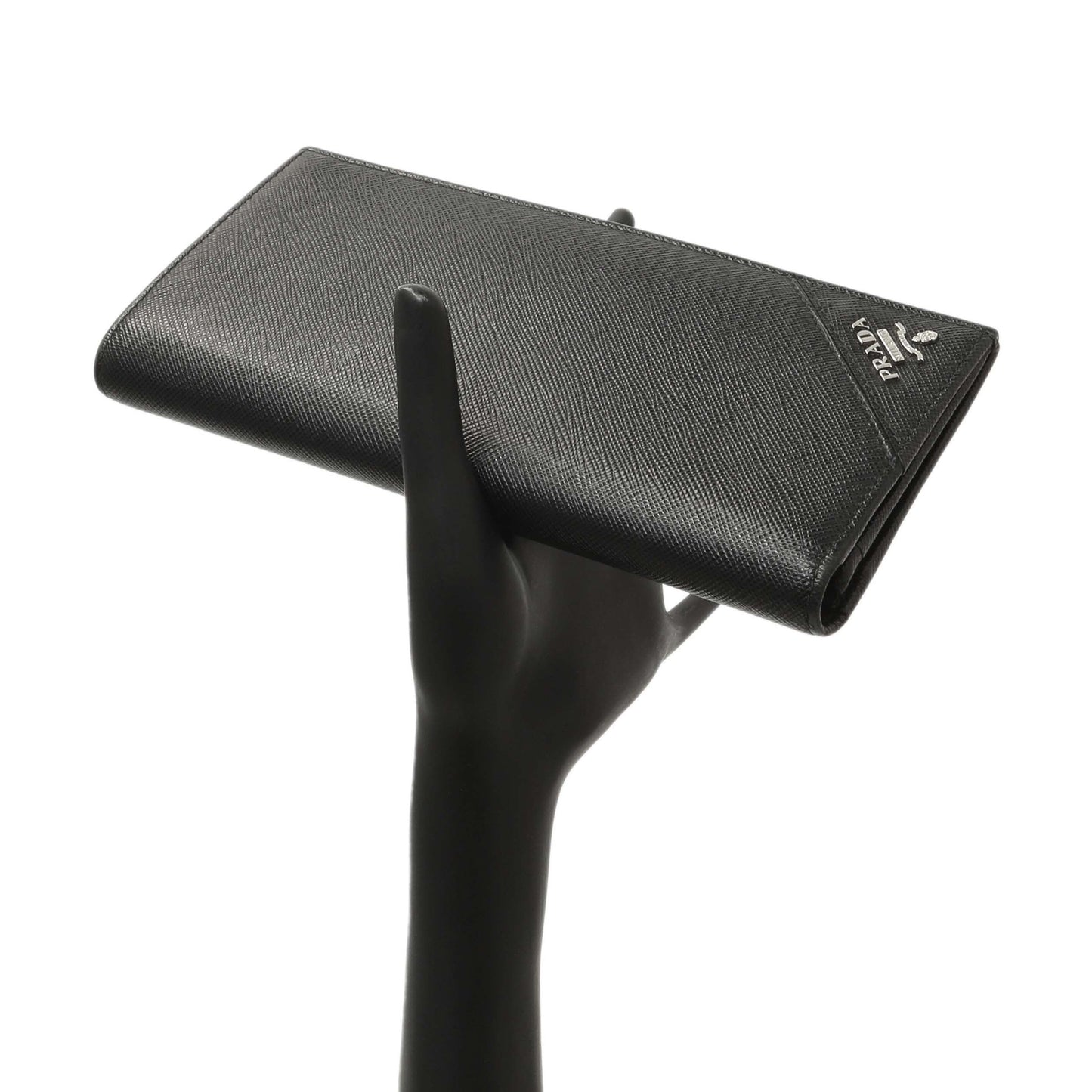 Exclusive Prada Nero Saffiano Bifold Long Wallet — Alternate View 12