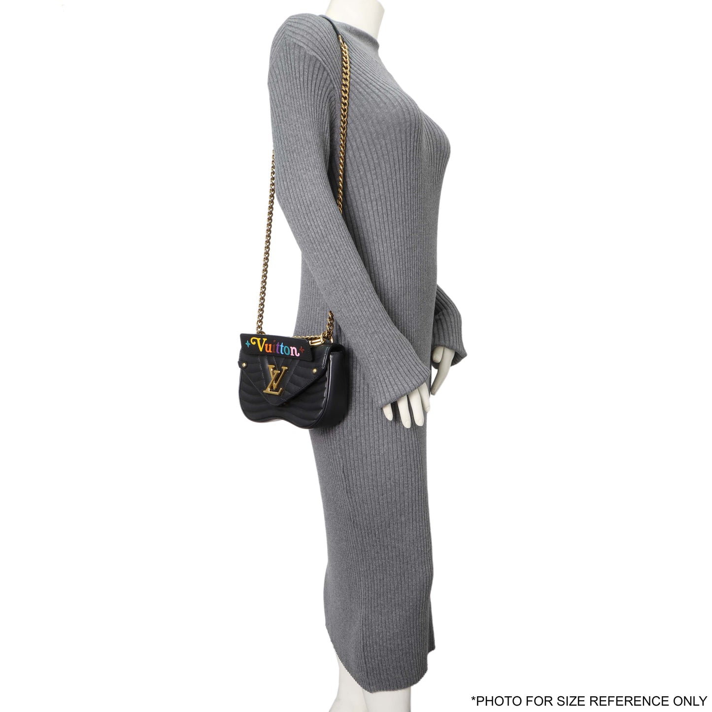 Exclusive Louis Vuitton Black Calfskin New Wave Chain PM — Alternate View 10