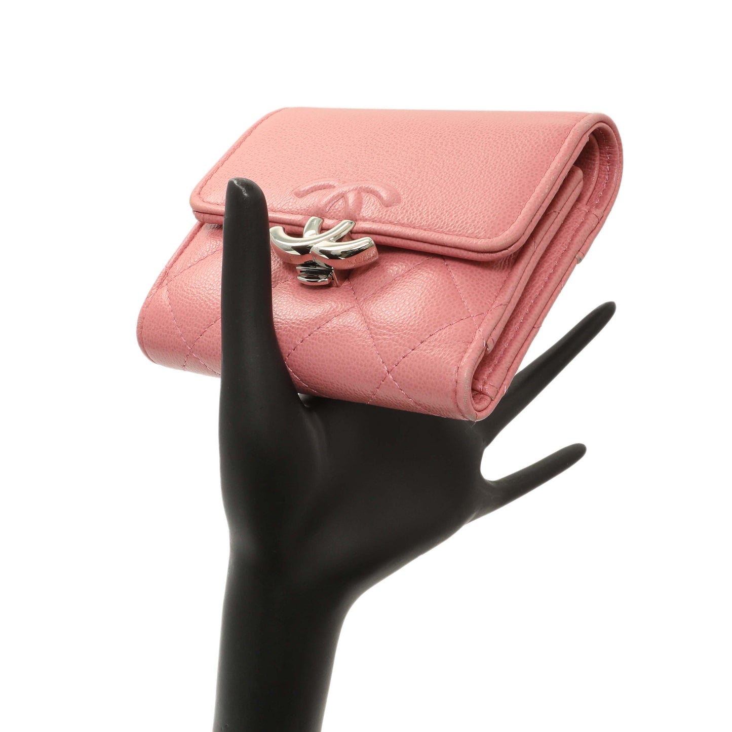 Exclusive Chanel Pink Quilted Grained Calfskin CC Box Flap Wallet — Alternate View 11