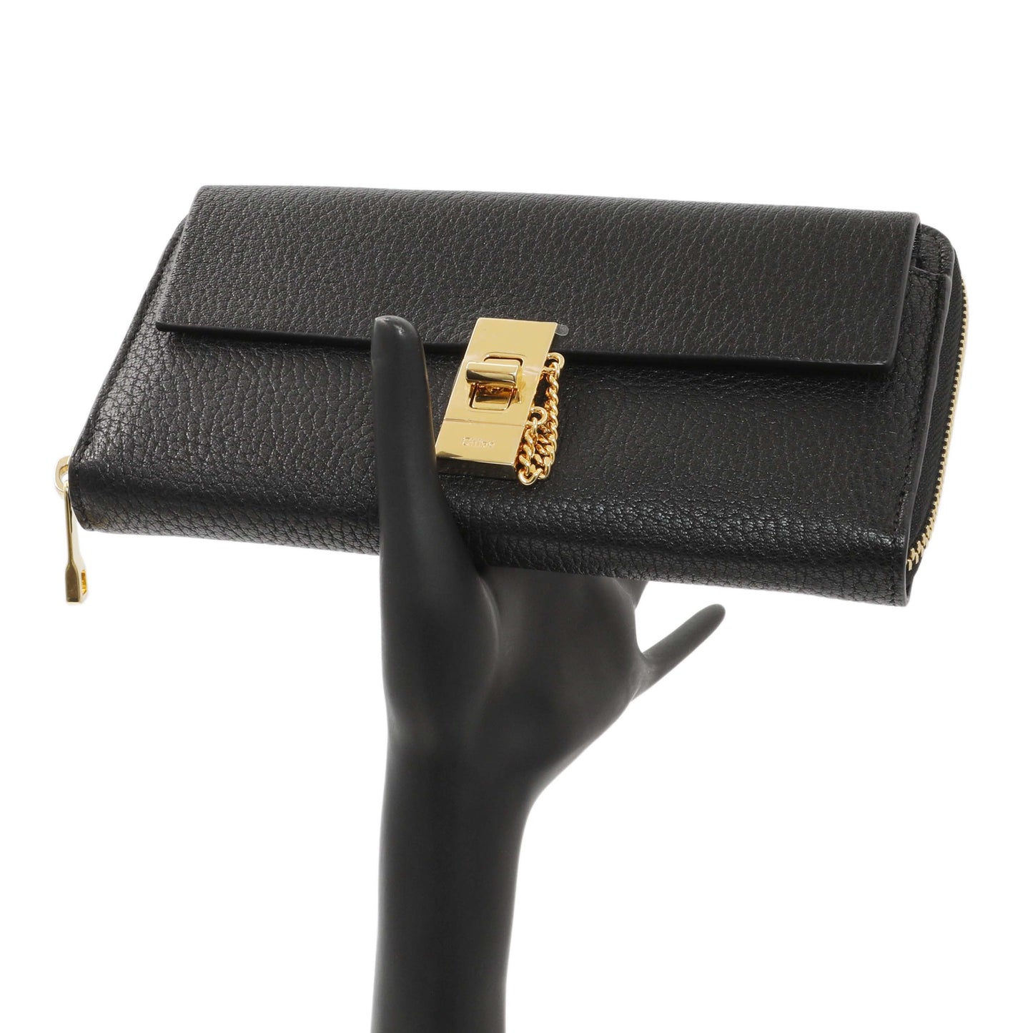 Exclusive Chloe Black Grained Calfskin Drew Zip Wallet — Alternate View 7