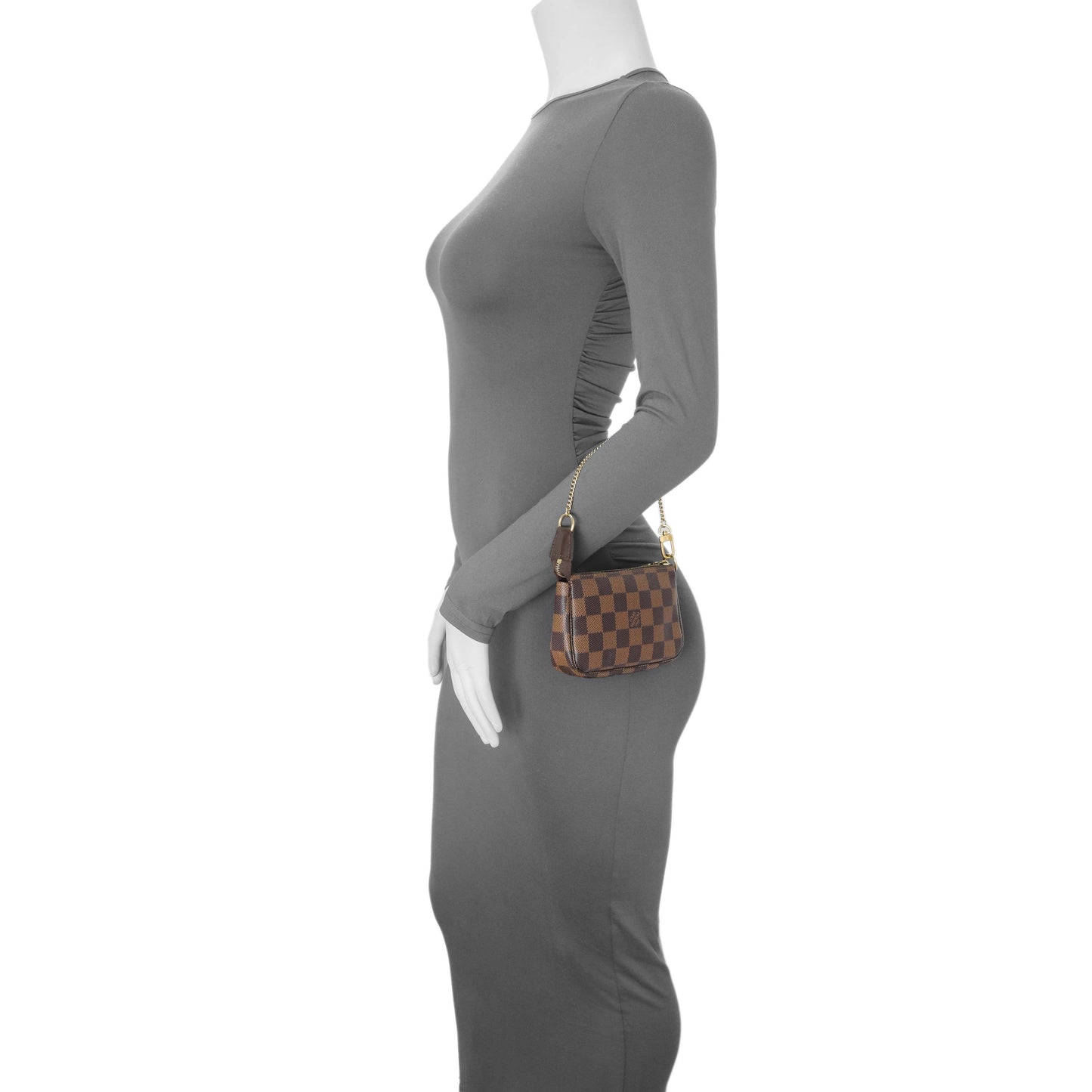 Exclusive Louis Vuitton Damier Ebene Mini Pochette Accessories — Alternate View 7