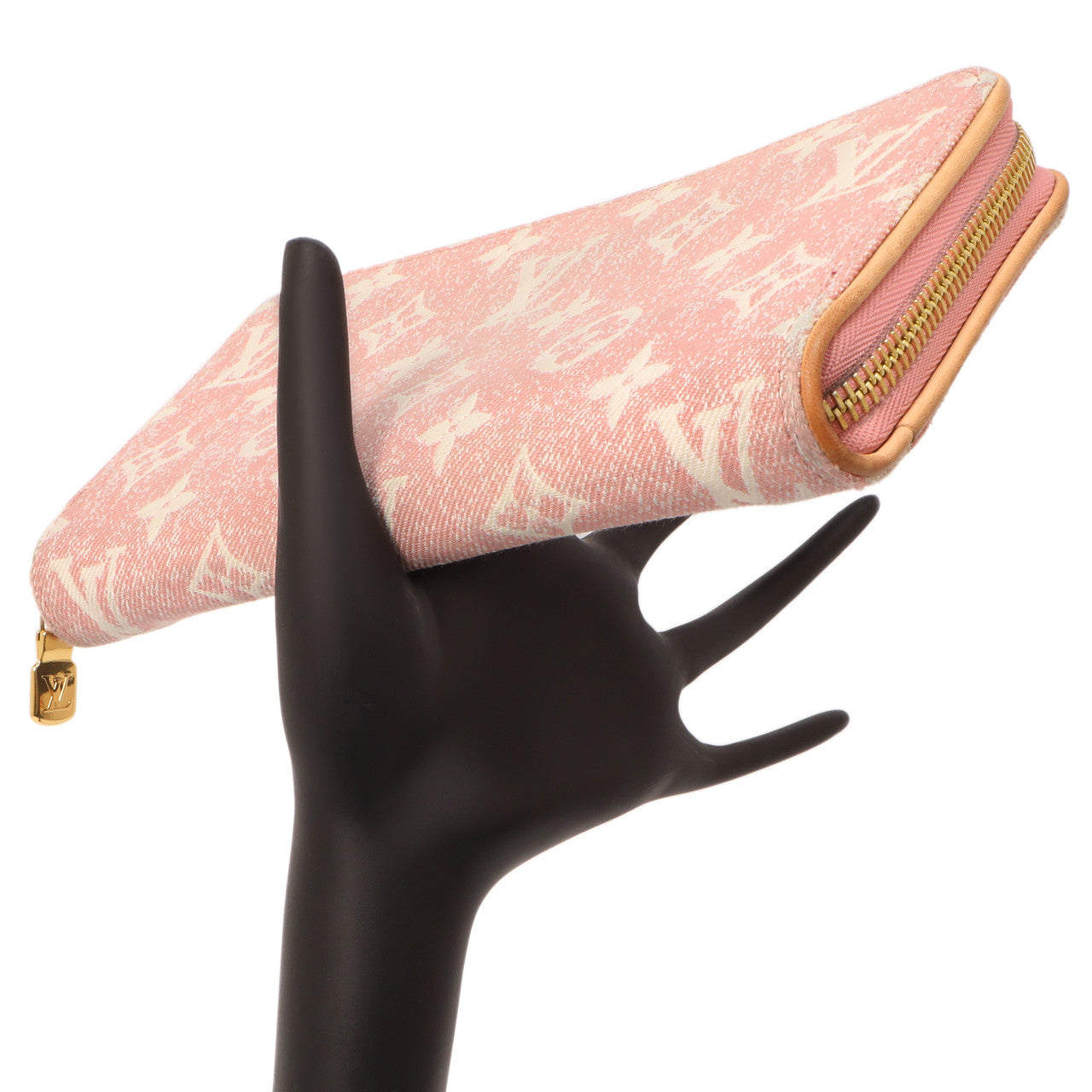 Exclusive Louis Vuitton Pink Denim Monogram Jacquard Zippy Wallet — Alternate View 10