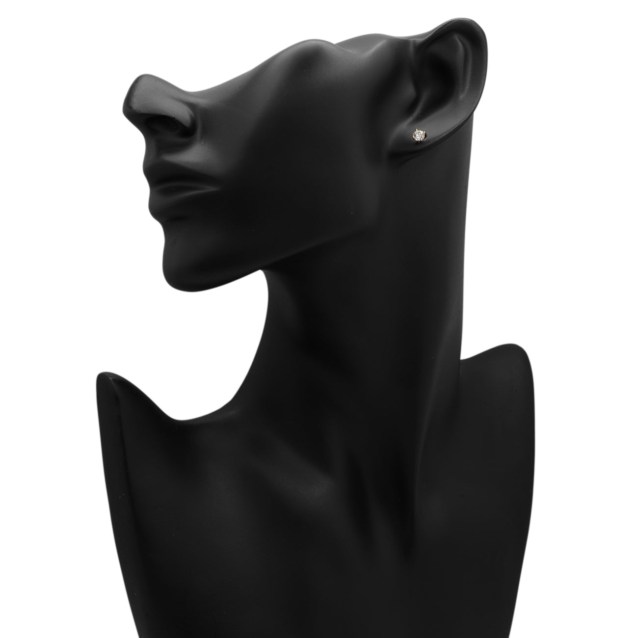 Exclusive 14K Rose Gold 0.48 Carat Diamond Stud Earrings — Back View