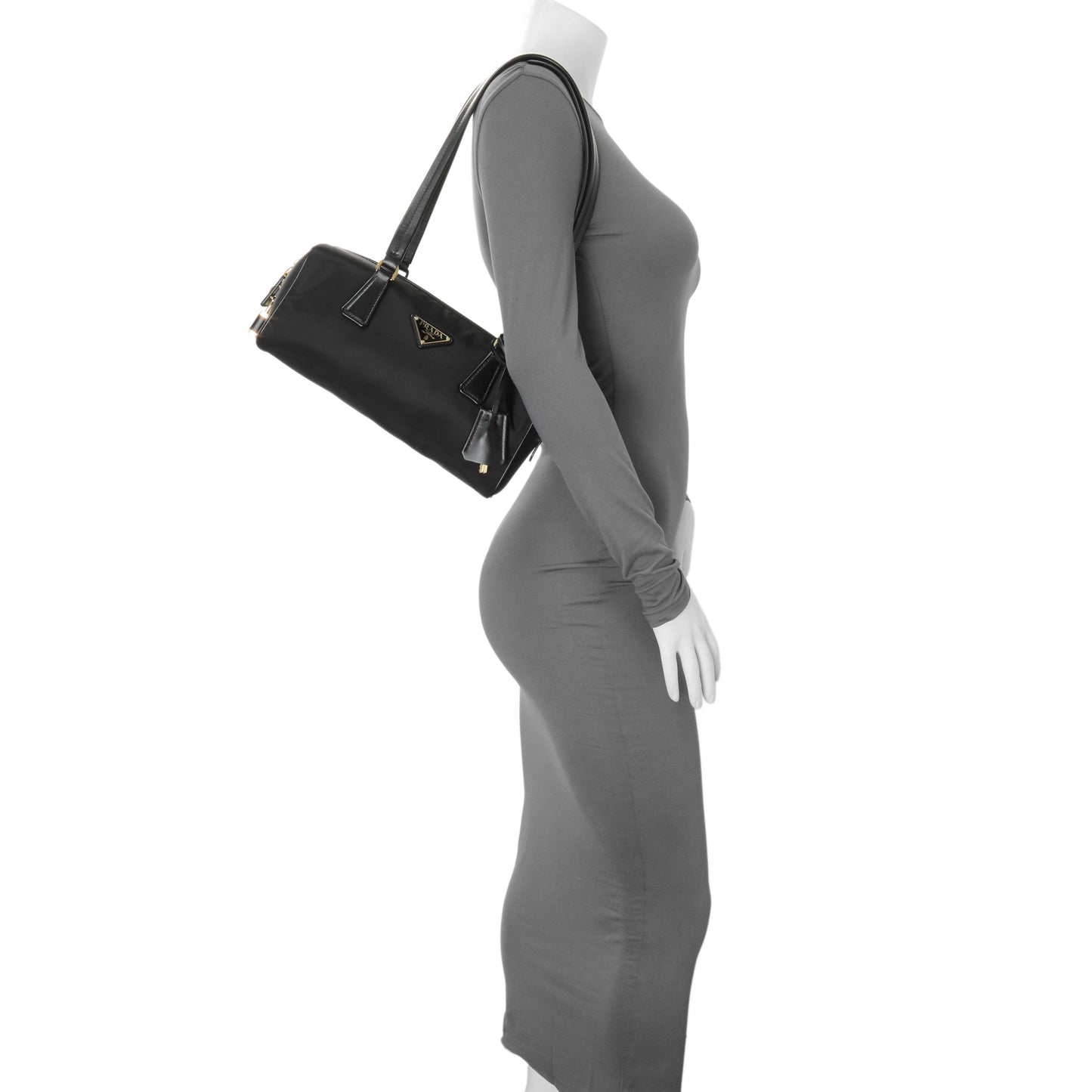 Exclusive Prada Black Re-Nylon Shoulder Bag — Alternate View 7
