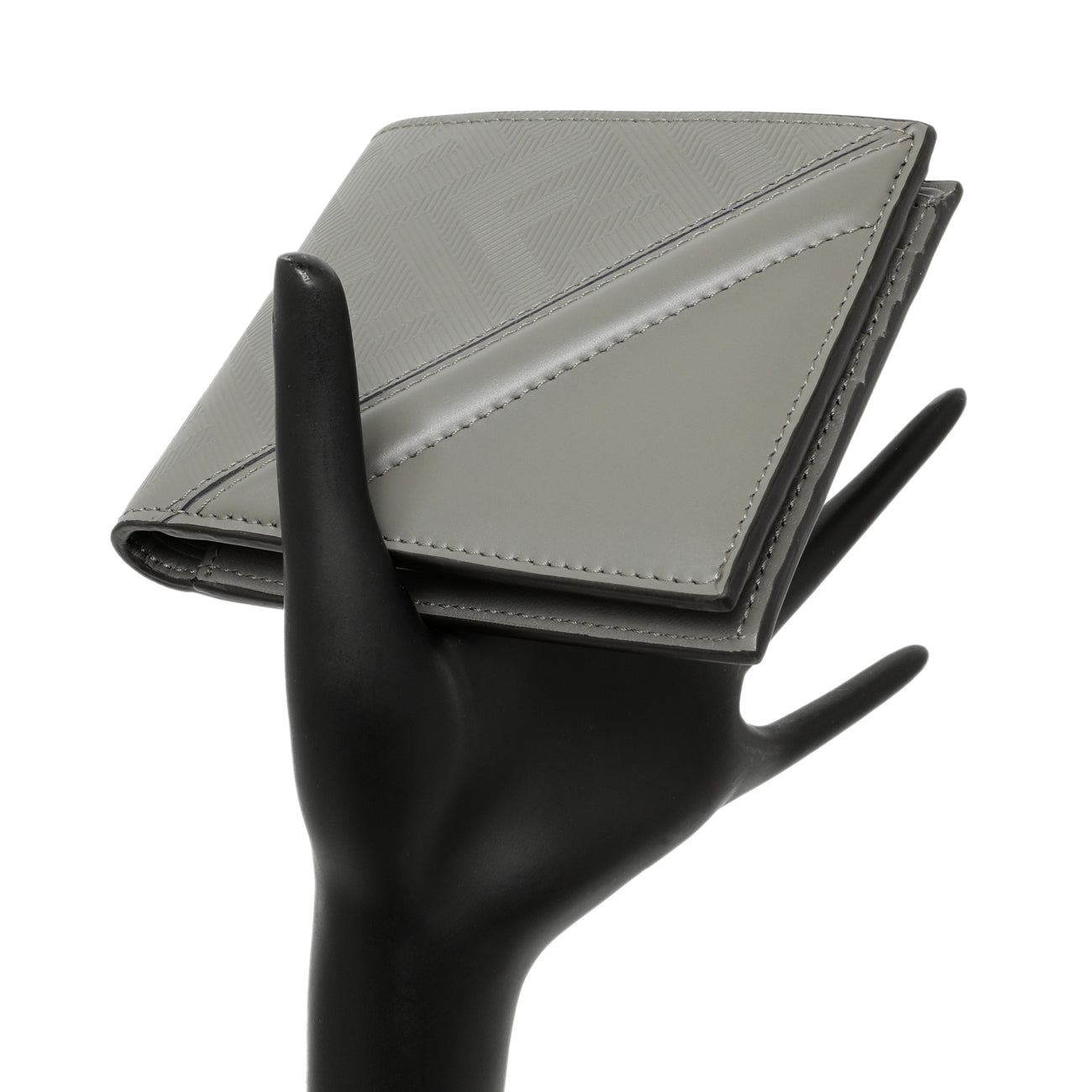 Exclusive Fendi Grey Vitello King Diagonal Bifold Wallet — Alternate View 7
