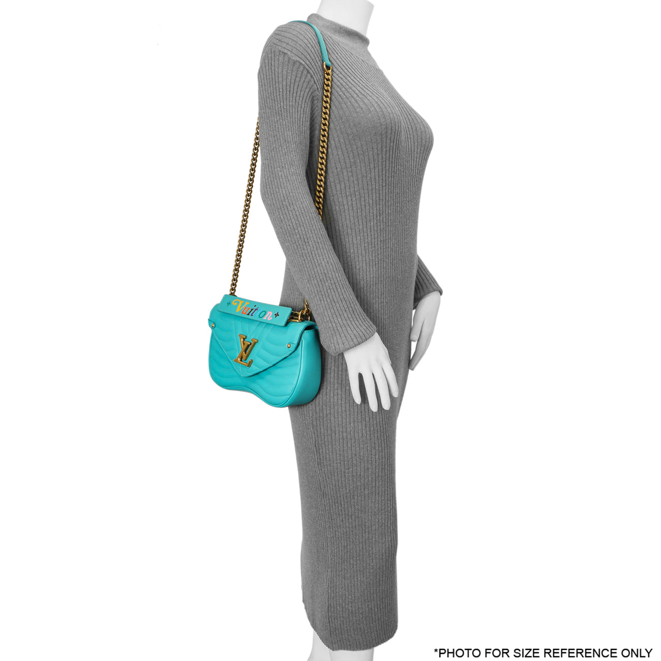 Exclusive Louis Vuitton Malibu Green Calfskin New Wave Chain MM — Alternate View 9