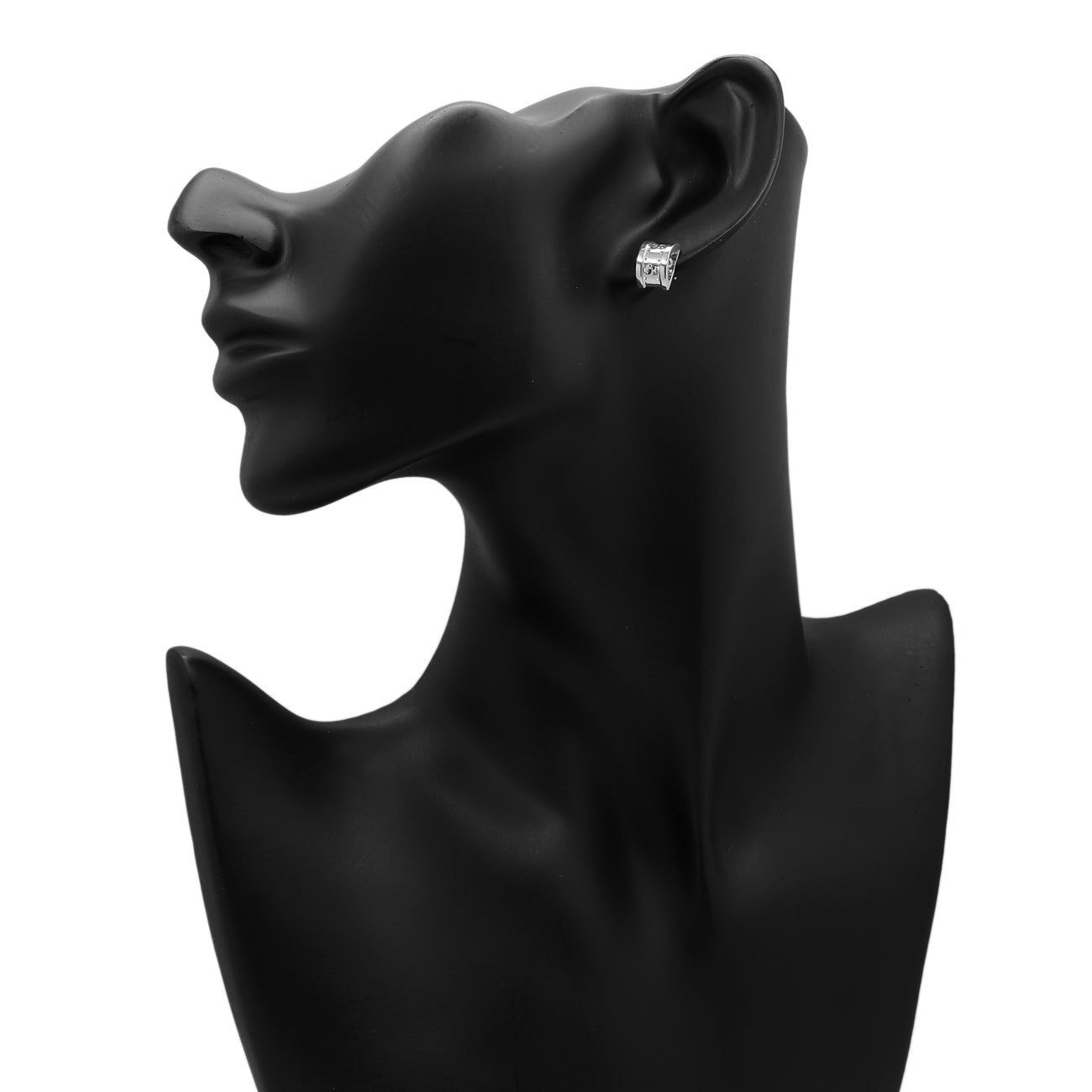 Exclusive Gucci 18K White Gold Icon Twirl Earrings — Back View