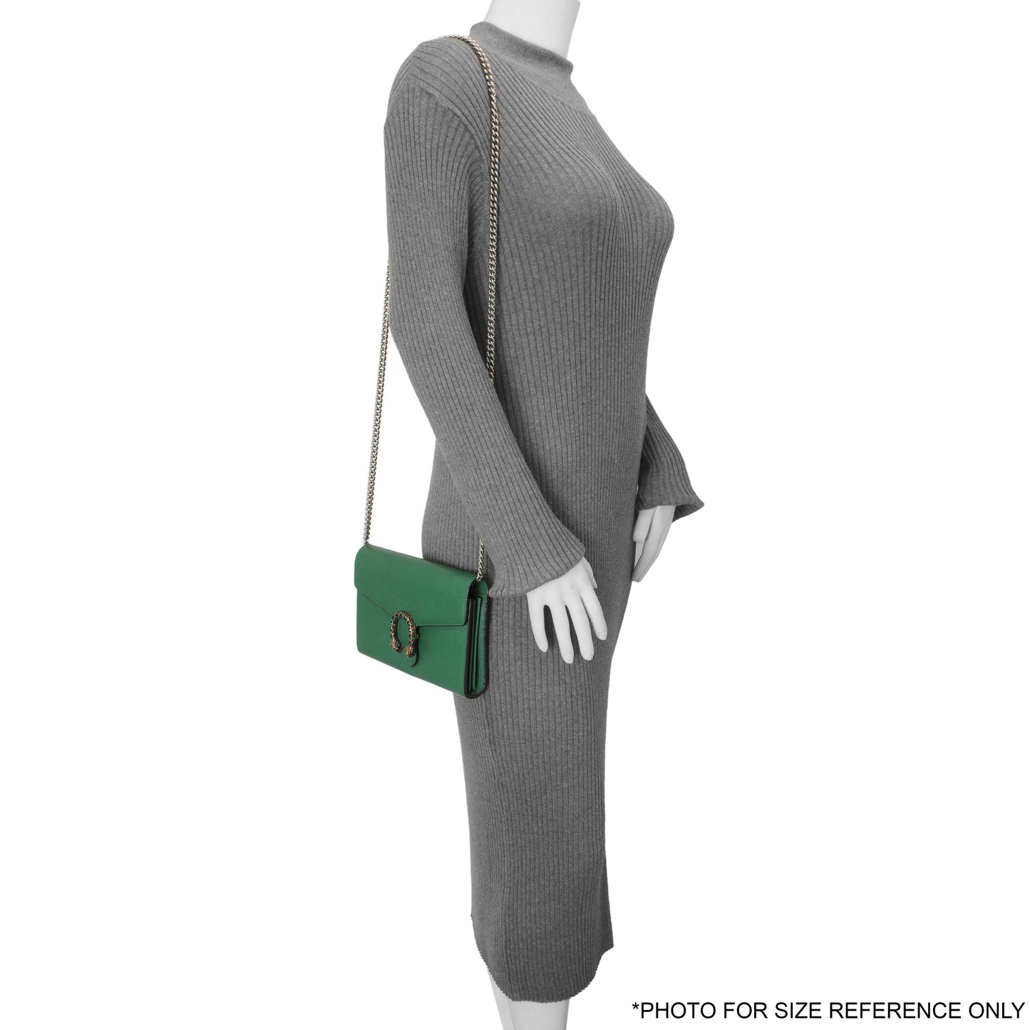 Exclusive Gucci Emerald Calfskin Mini Dionysus Chain Wallet — Alternate View 11