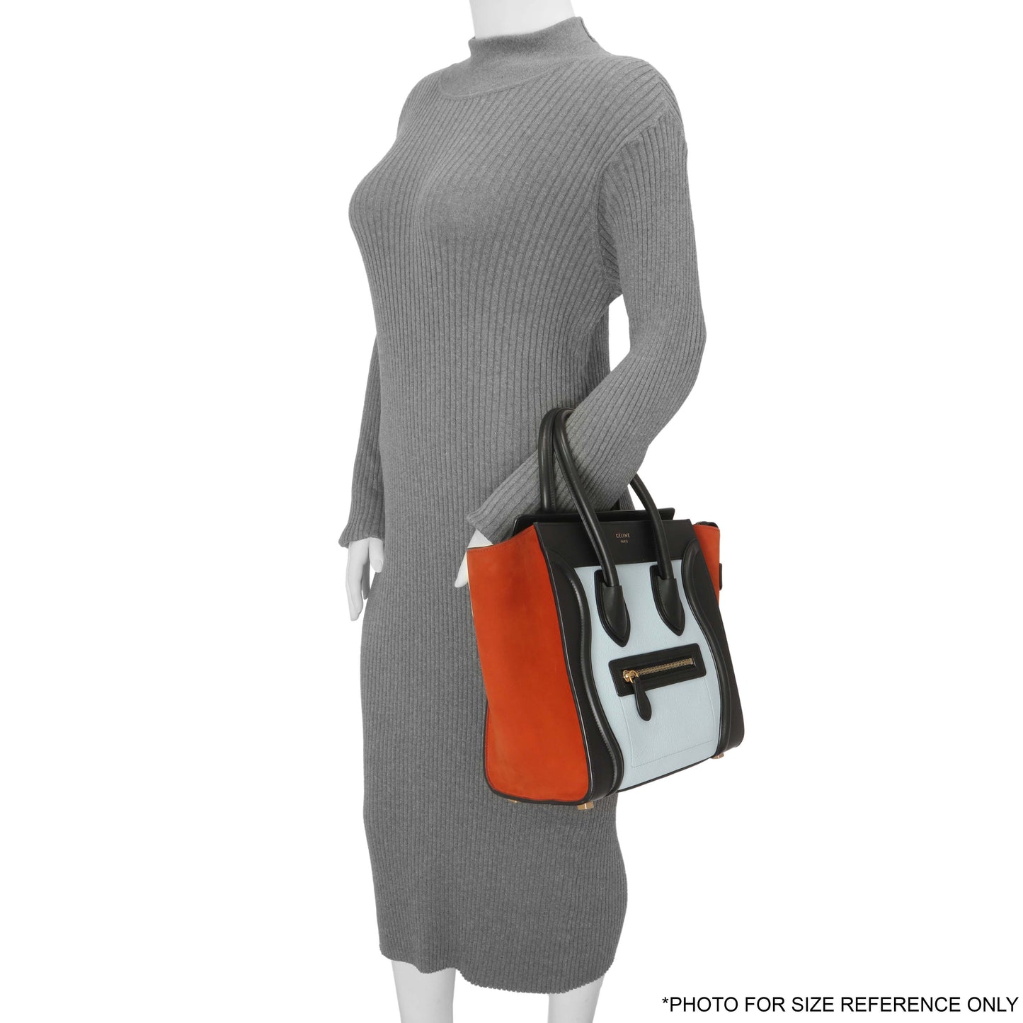 Exclusive Celine Tricolor Calfskin Micro Luggage Tote — Alternate View 11
