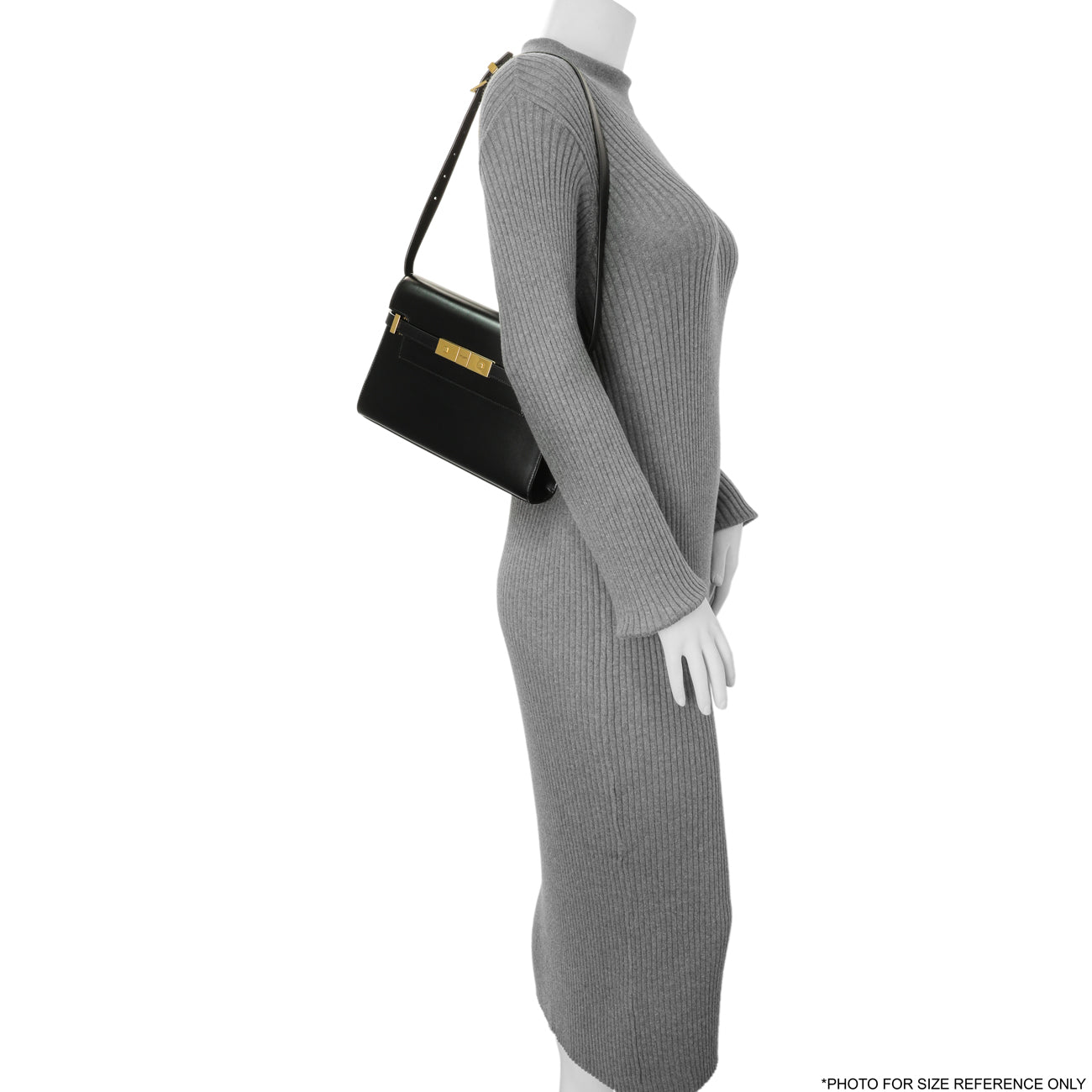 Exclusive Saint Laurent Black Smooth Calfskin Manhattan Shoulder Bag — Alternate View 7