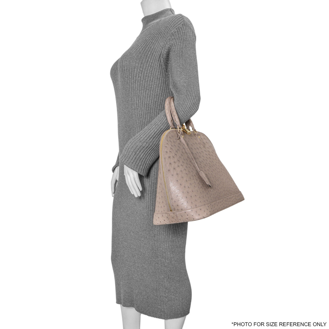 Exclusive Louis Vuitton Gris Ostrich Alma MM — Alternate View 7
