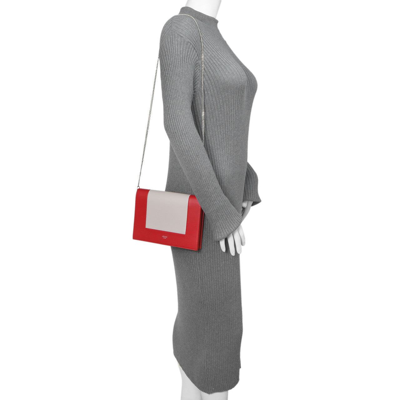 Exclusive Celine Lambskin Frame Evening Chain Clutch — Alternate View 16