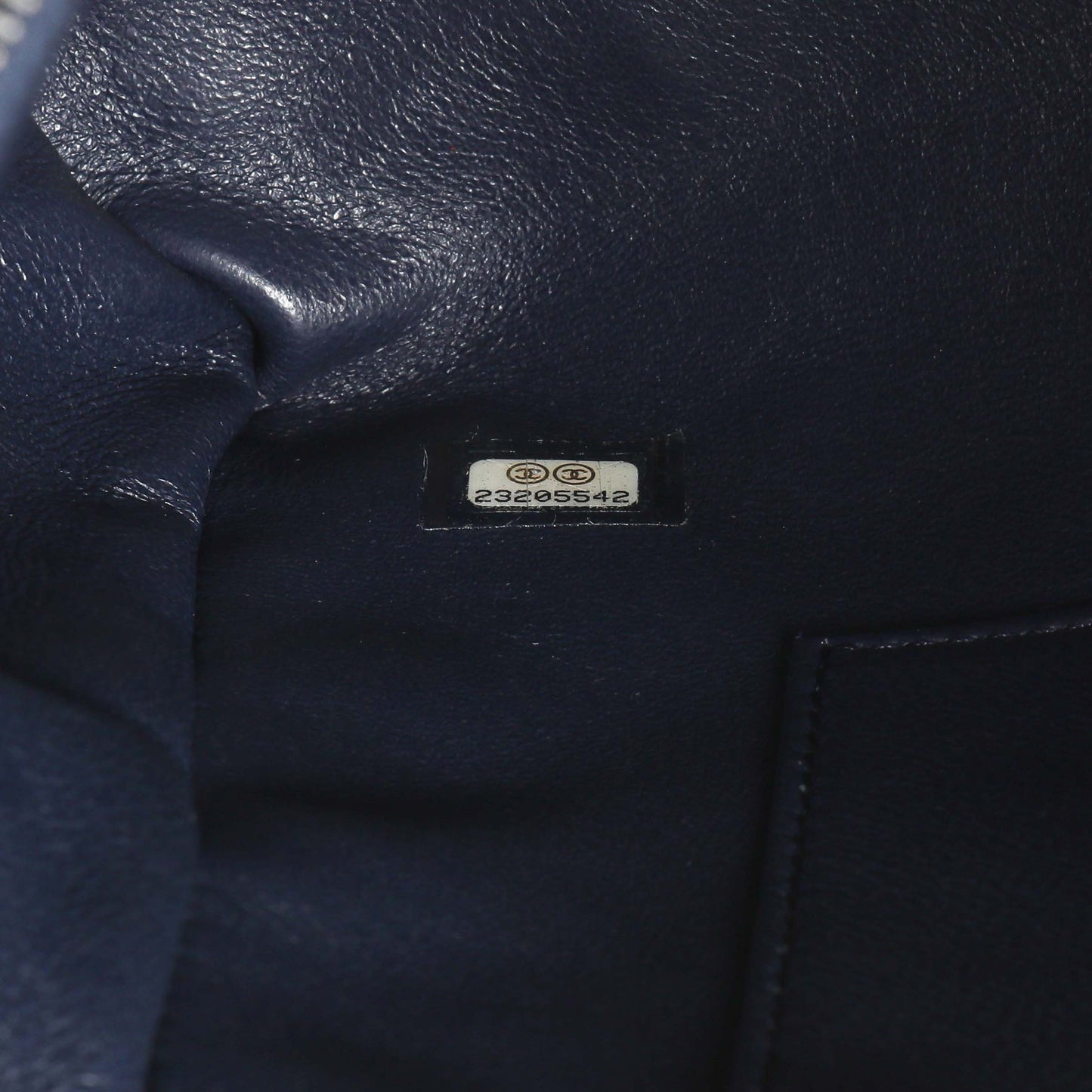 Exclusive Chanel Navy Quilted Caviar Lizard Medium Coco Handle — Alternate View 10