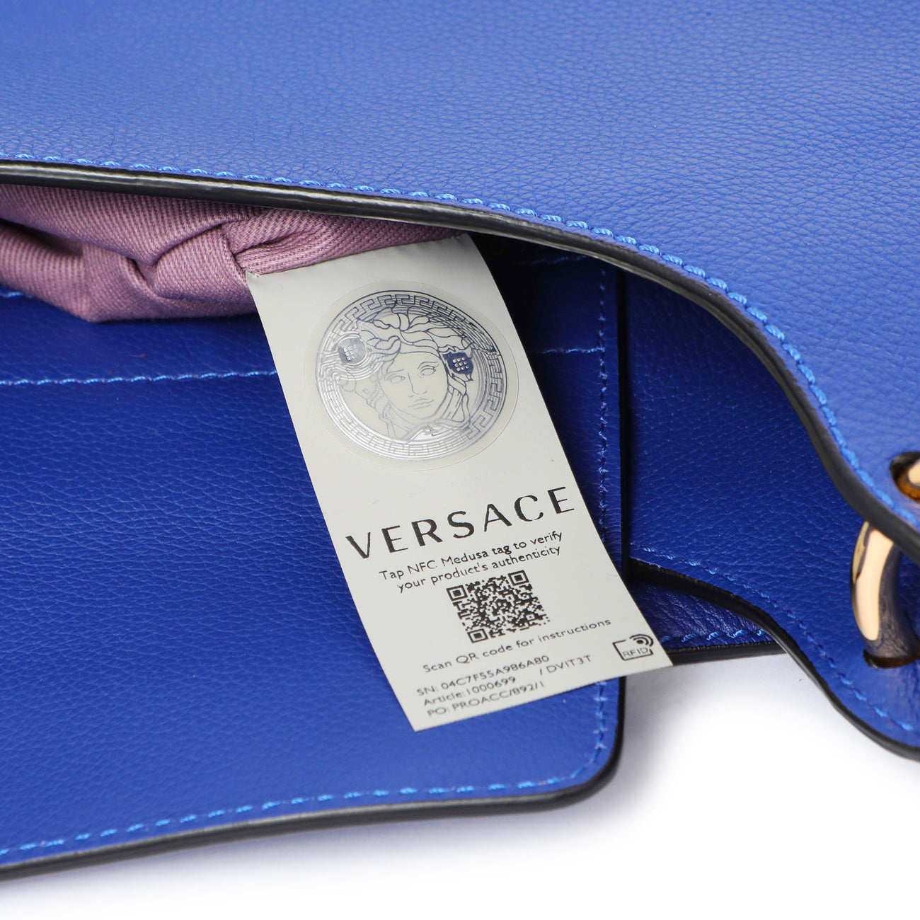 Exclusive Versace Lapis Calfskin La Medusa Medium Hobo Crossbody — Alternate View 7