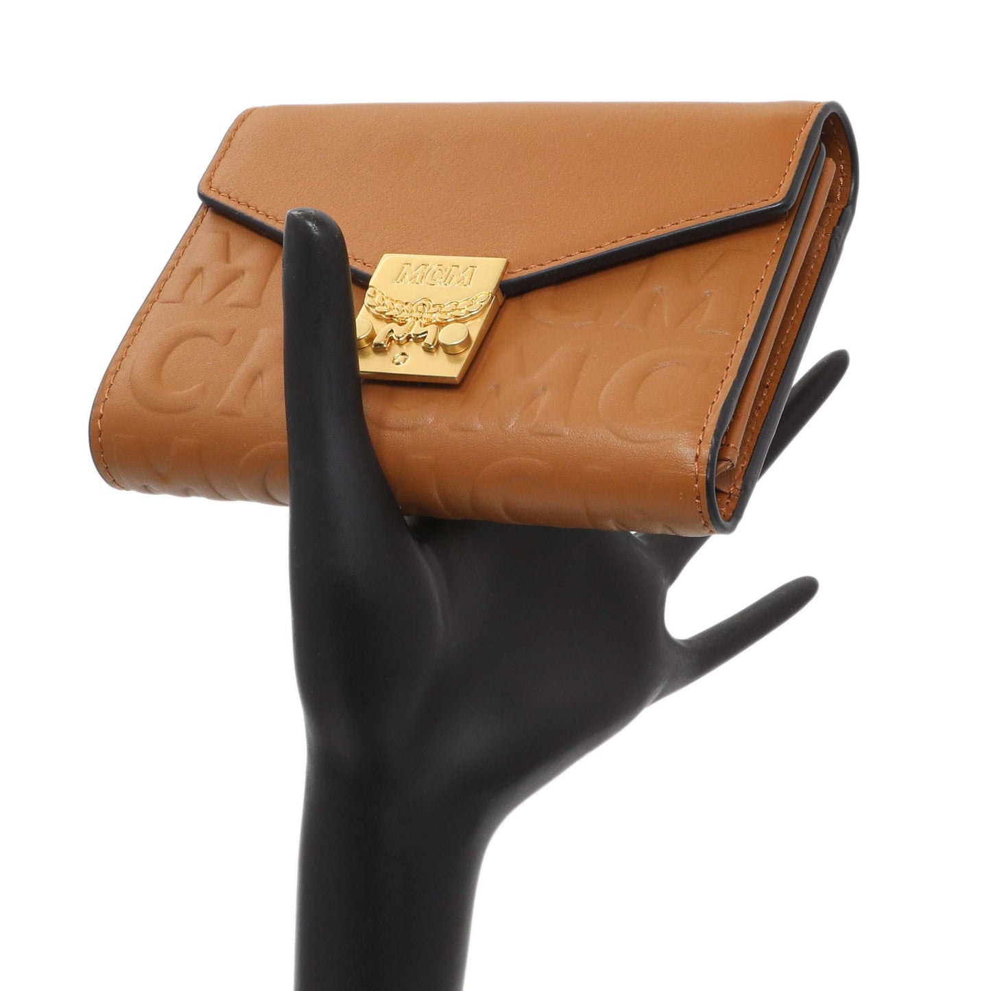Exclusive MCM Cognac Visetos Tracy Wallet — Alternate View 7