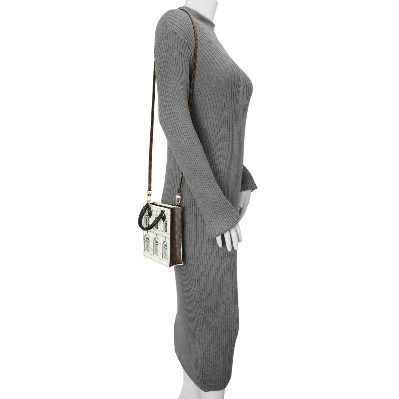 Exclusive Louis Vuitton X Fornasetti Calfskin Architettura Petit Sac Plat — Lifestyle View