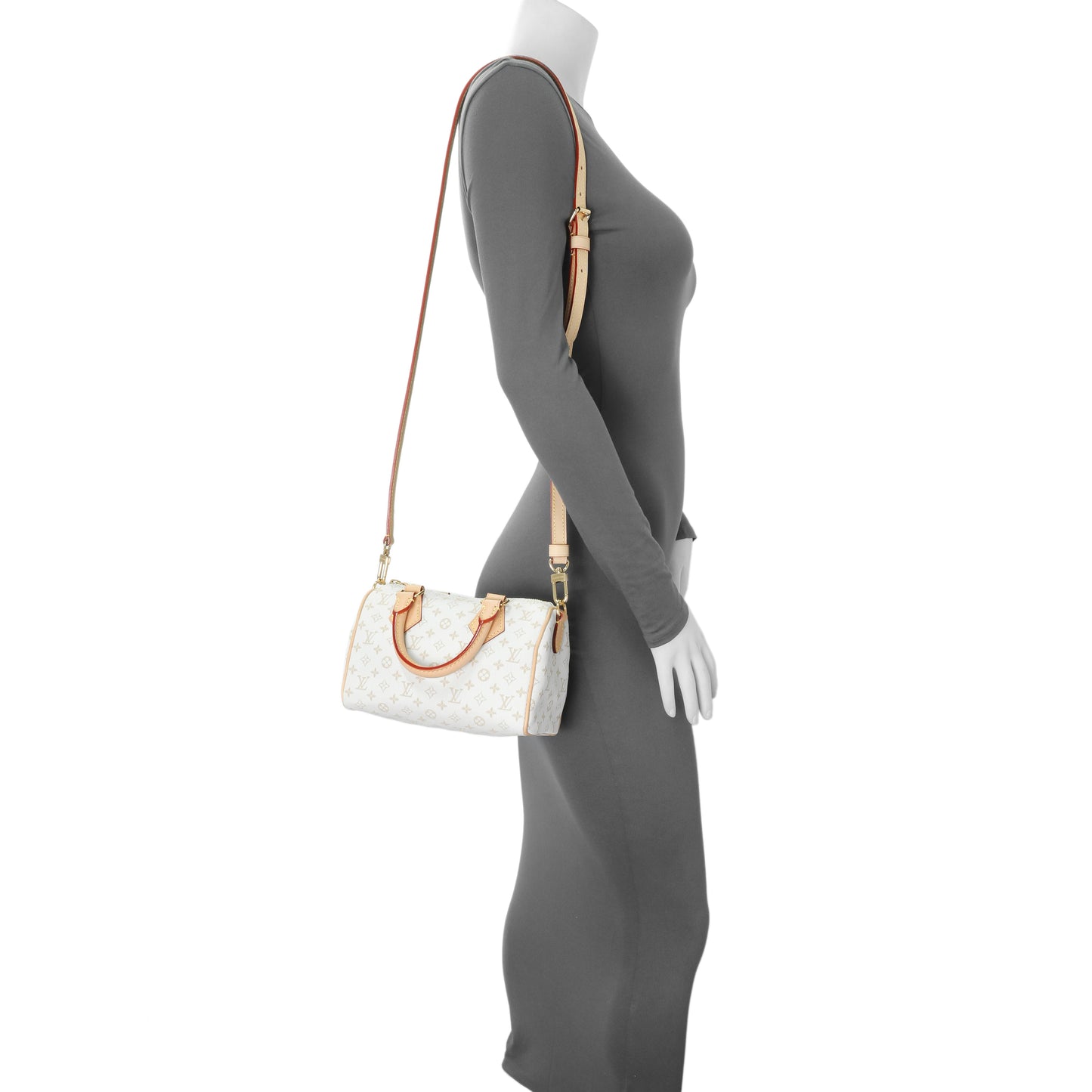 Exclusive Louis Vuitton Monogram Mini Motif Speedy Bandouliere 20 — Lifestyle View