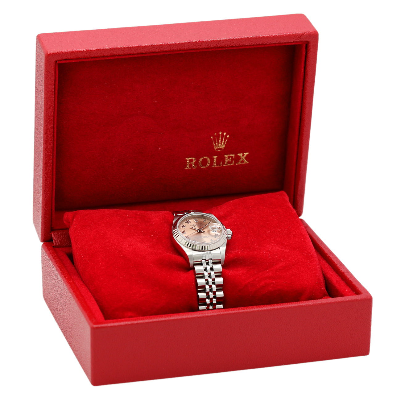 Exclusive Rolex Stainless Steel 18K White Gold Diamond Datejust 26 79174 — Detail View