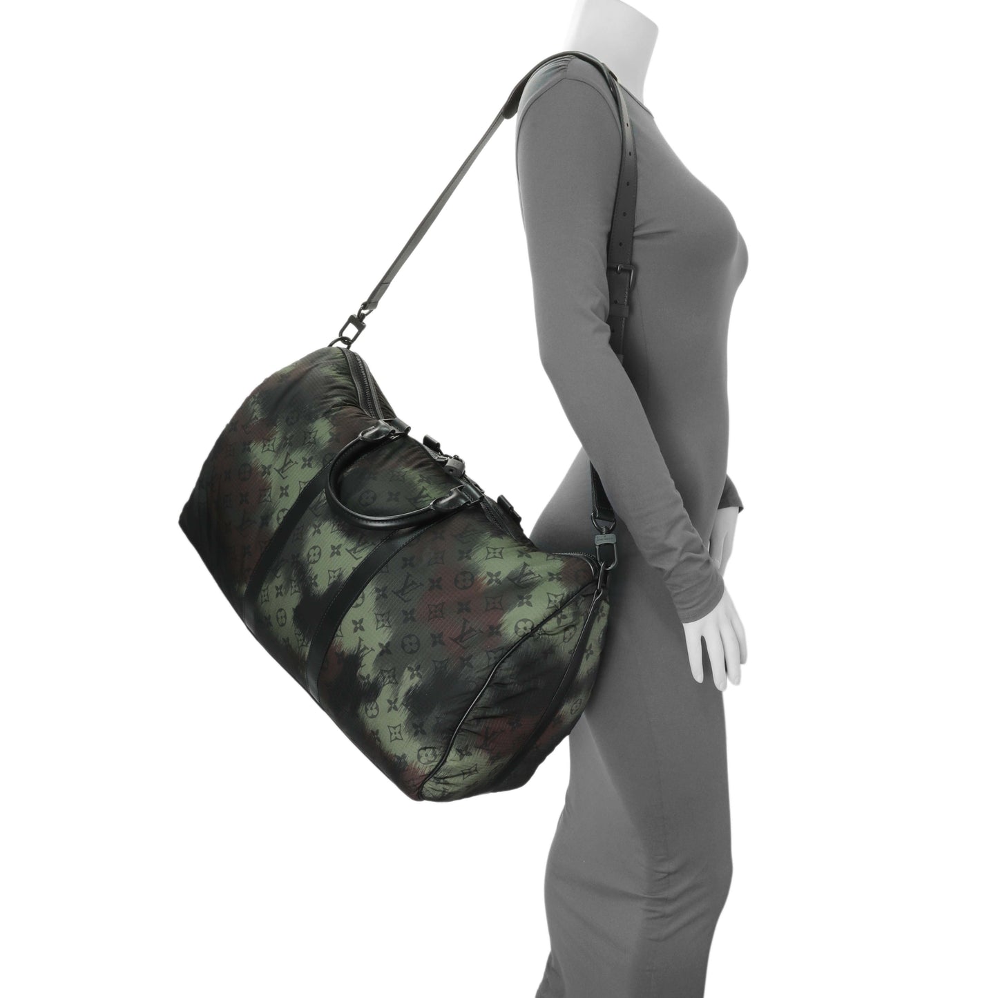 Exclusive Louis Vuitton Nylon Monogram Camouflage Keepall 50 Bandouliere — Alternate View 11