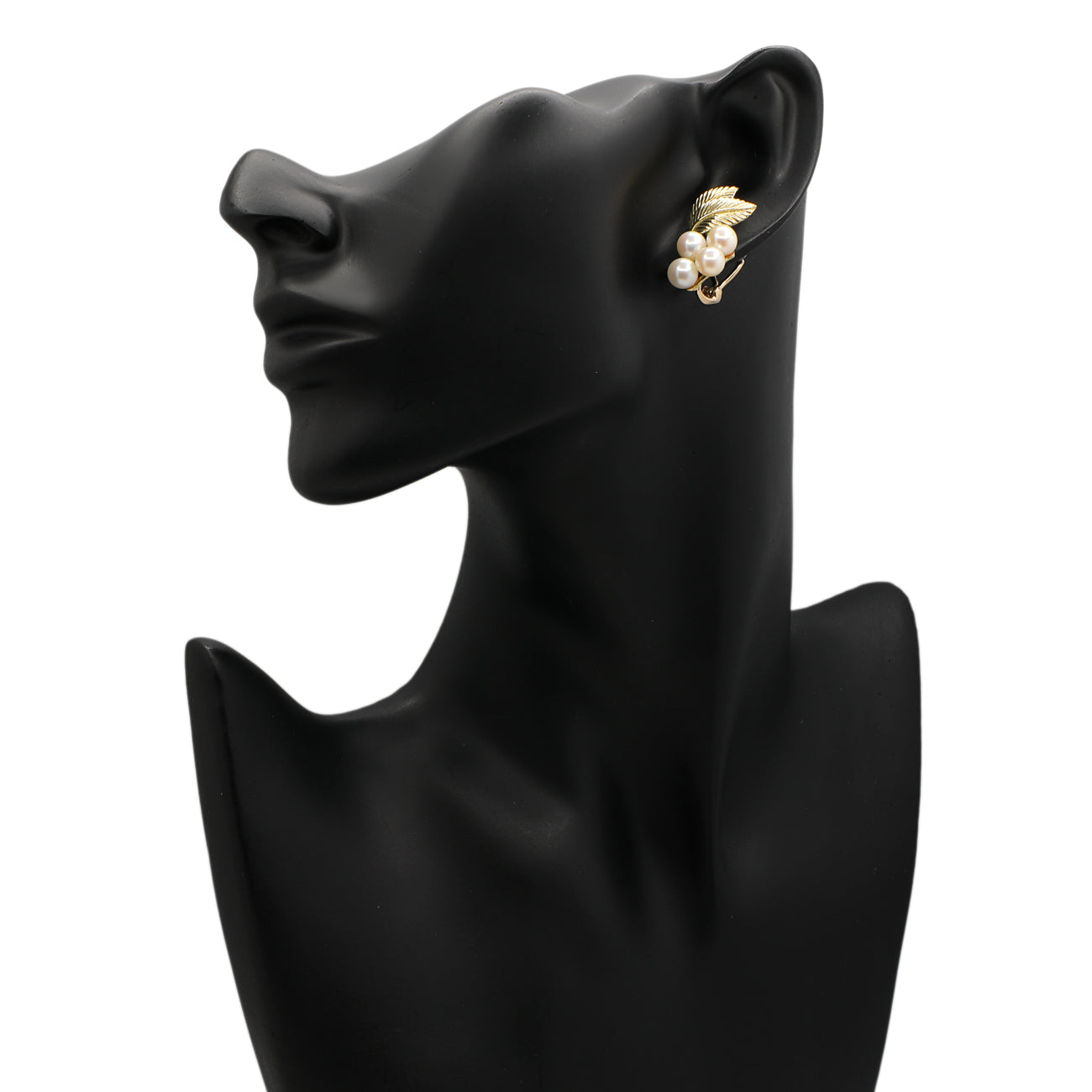 Exclusive 14K Yellow Gold Akoya Pearl Clip-On Earrings — Back View