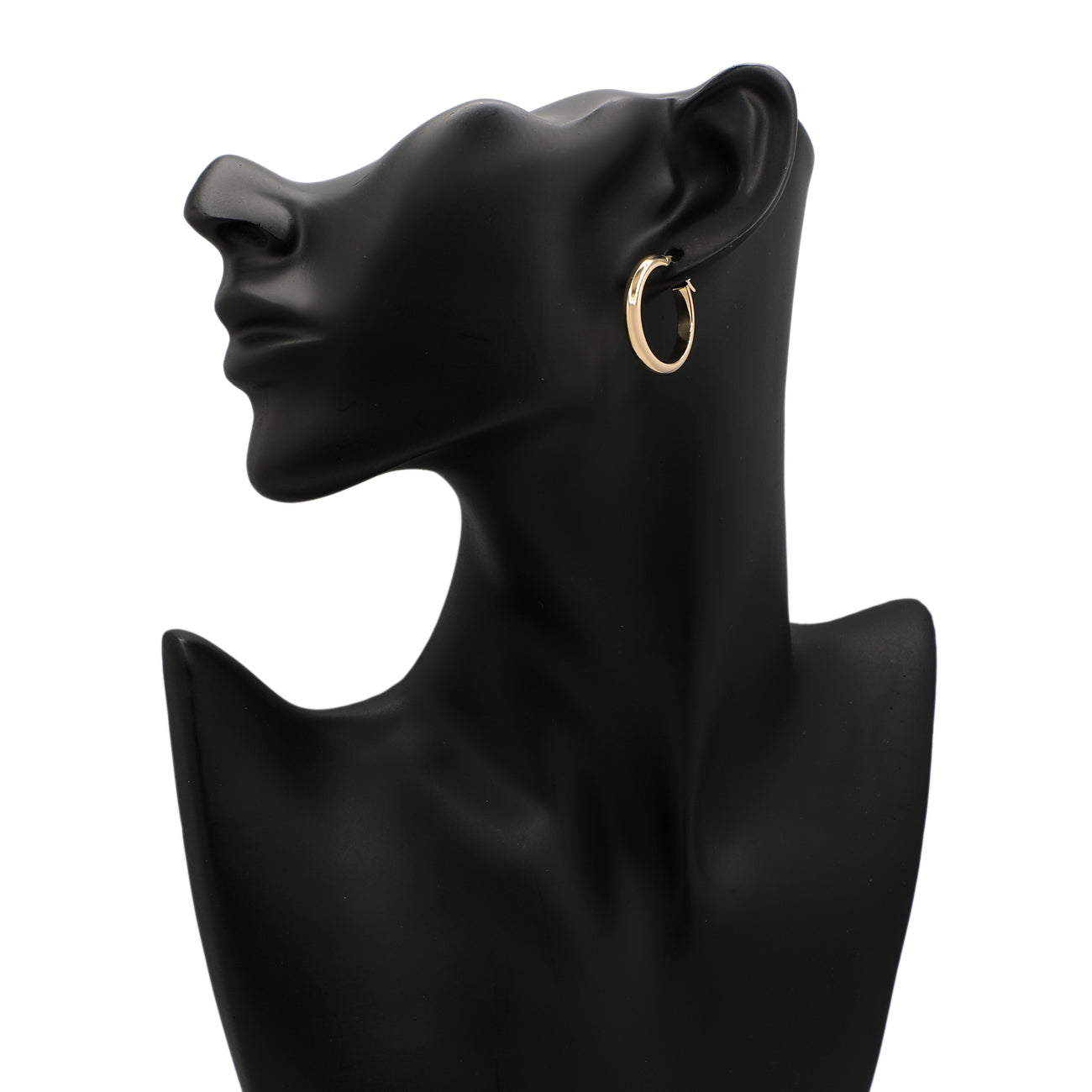 Exclusive 14K Yellow Gold Hoop Earrings — Back View