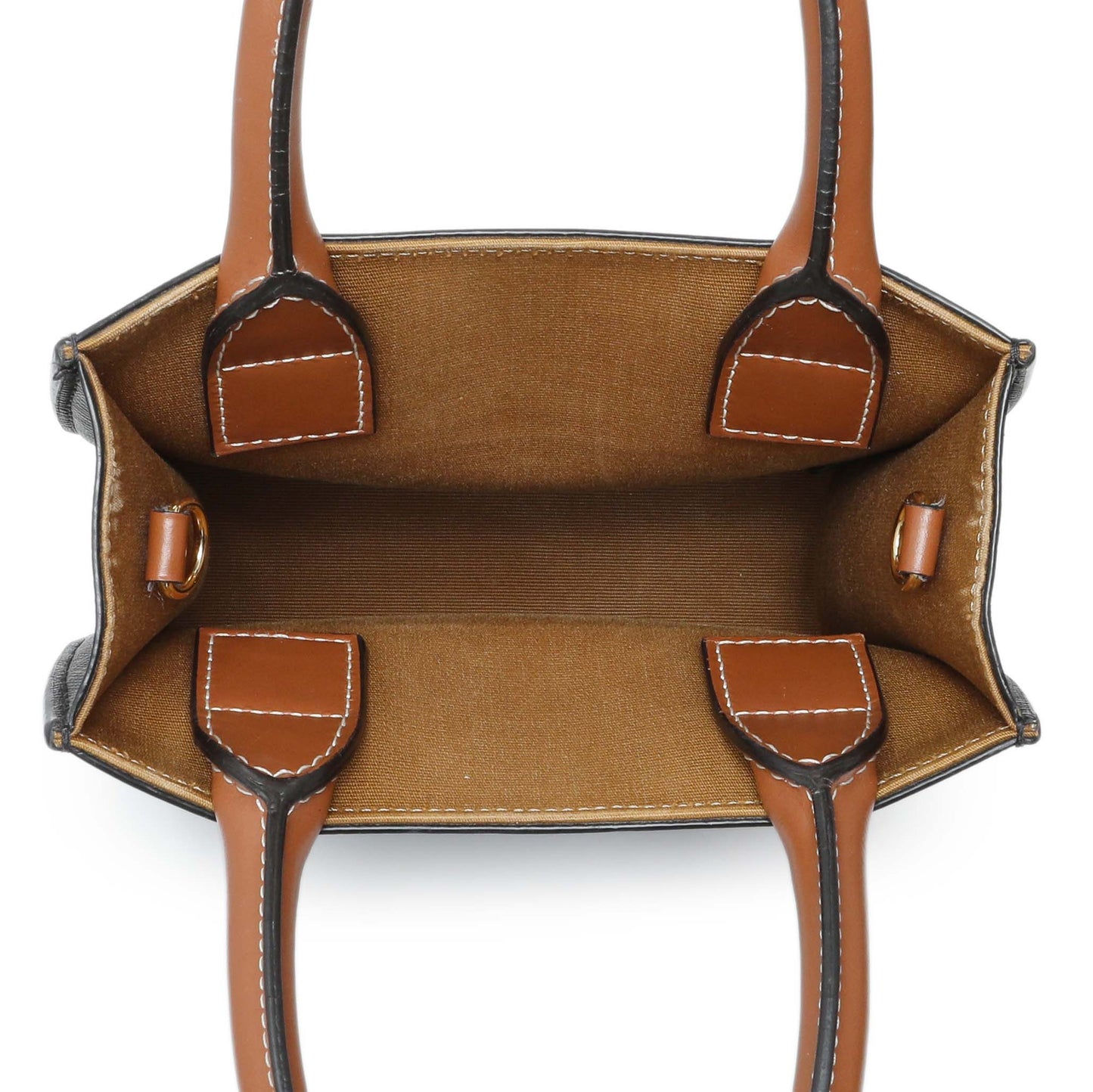 Exclusive Celine Triomphe Canvas Calfskin Mini Vertical Cabas — Top View