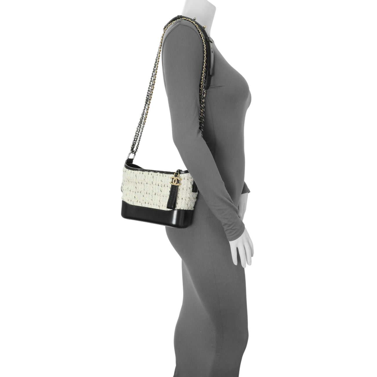 Exclusive Chanel Tweed Calfskin Small Gabrielle Hobo — Alternate View 7