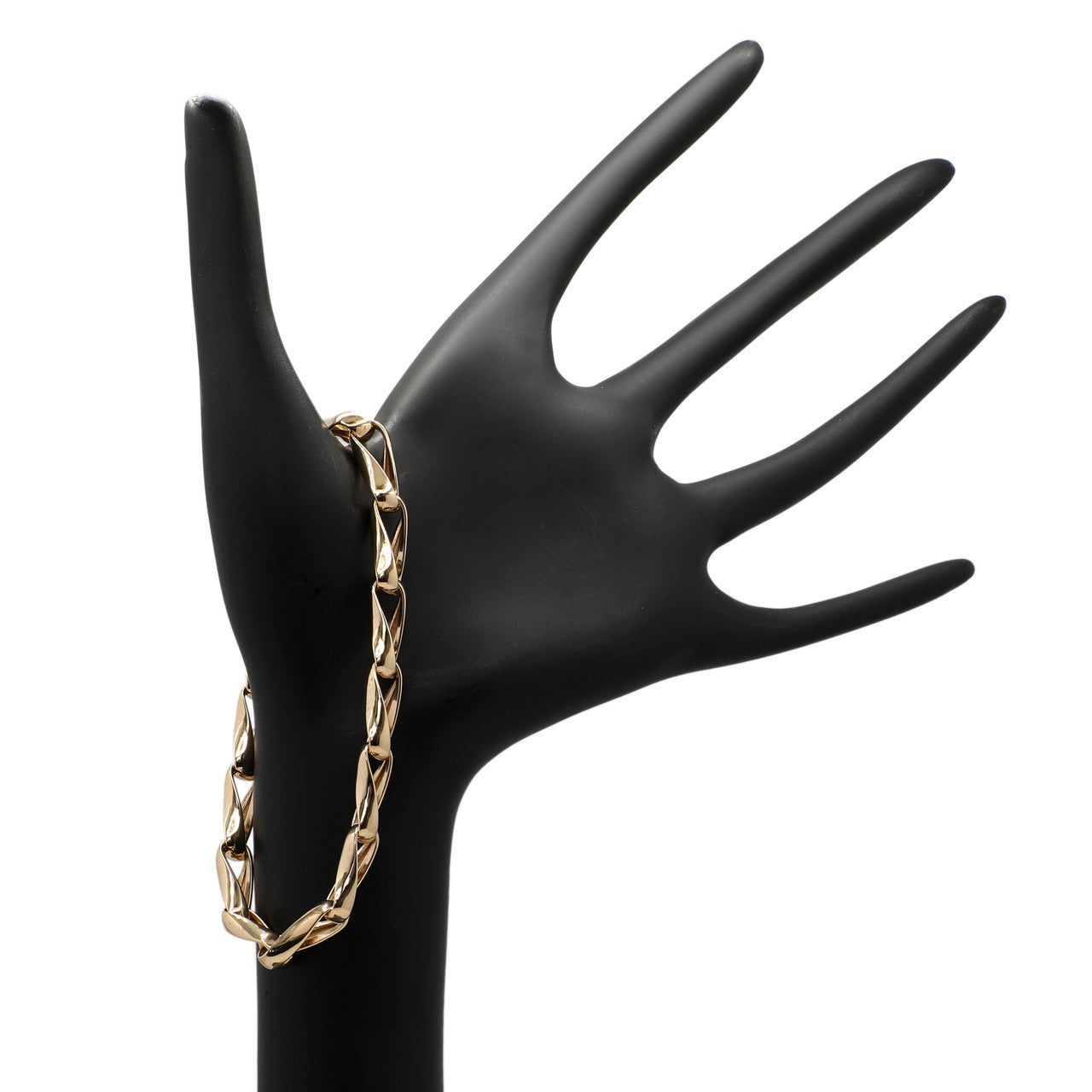 Exclusive 10K Yellow Gold Link Bracelet — Back View