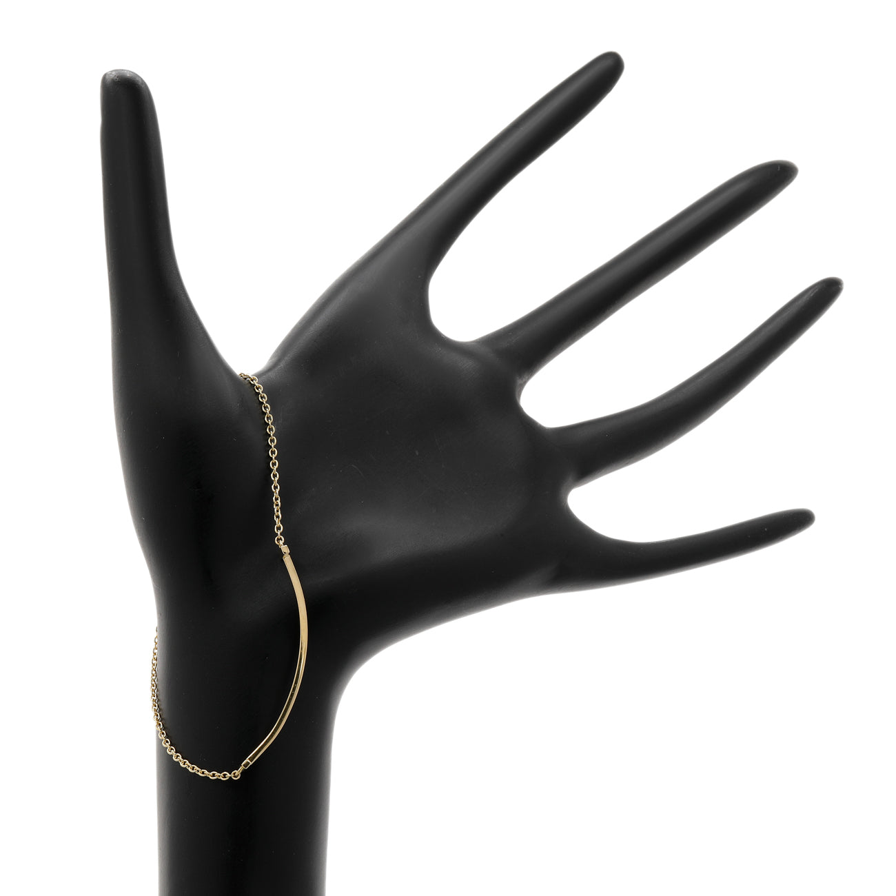 Exclusive Tiffany & Co. 18K Yellow Gold T Smile Bracelet — Back View