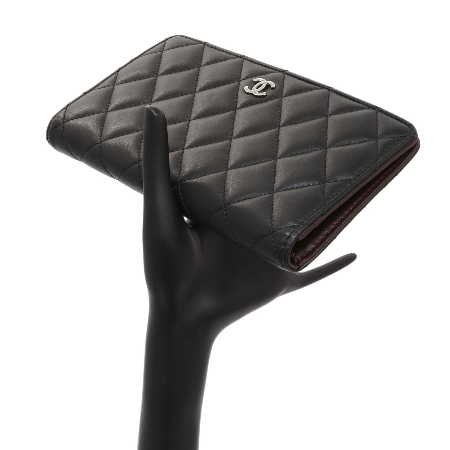 Exclusive Chanel Lambskin Quilted Yen Wallet Black — Alternate View 12