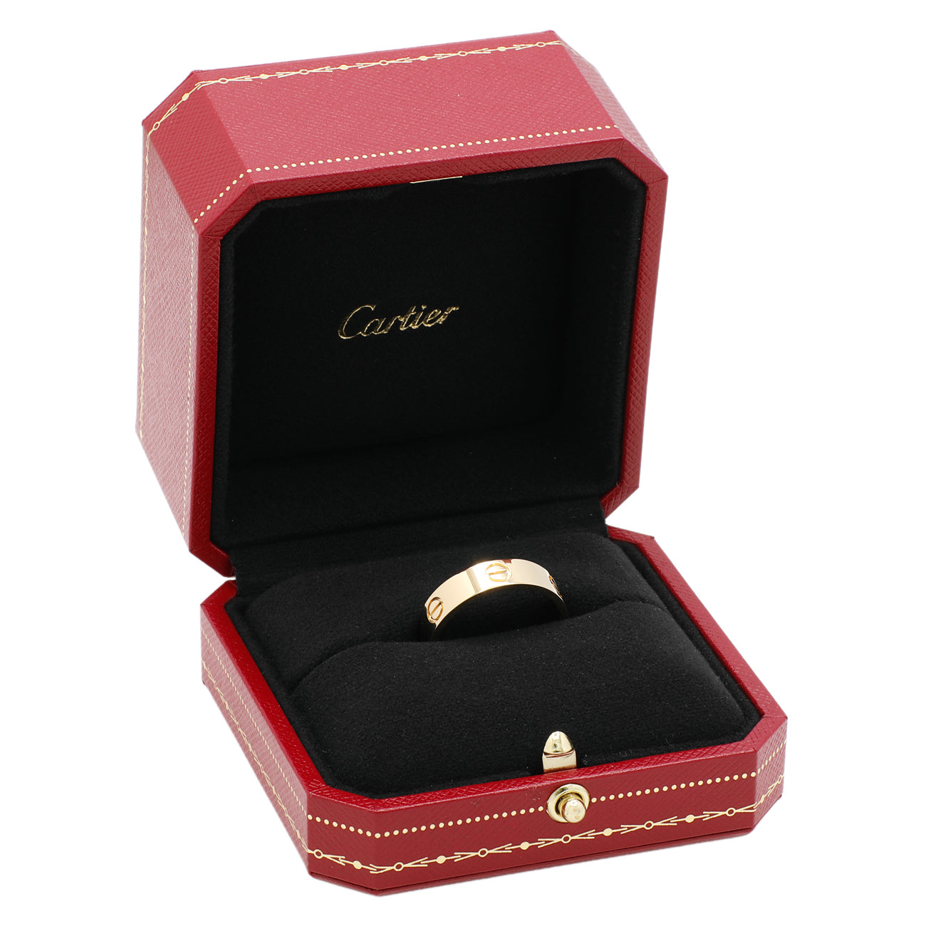 Exclusive Cartier 18K Yellow Gold Classic Love Ring — Top View