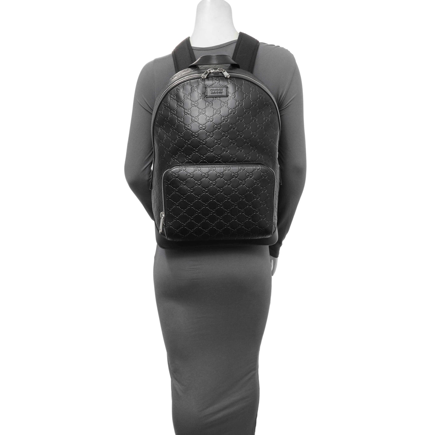 Exclusive Gucci Black Guccissima Signature Day Backpack — Alternate View 11