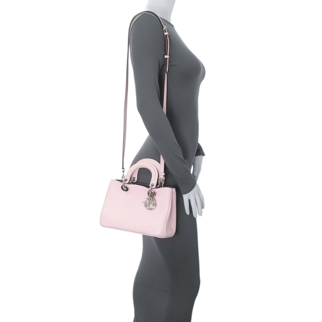 Exclusive Christian Dior Pink Bullcalf Small Diorissimo Tote — Alternate View 12