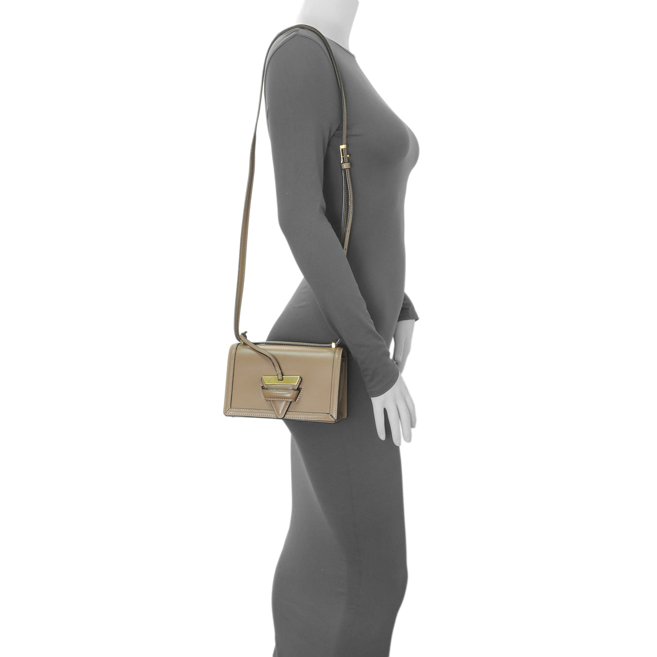 Exclusive Loewe Beige Calfskin Small Barcelona Shoulder Bag — Alternate View 14