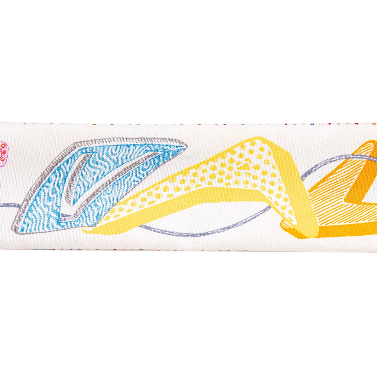 Exclusive Hermes Silk Chevaloscope Twilly — Top View