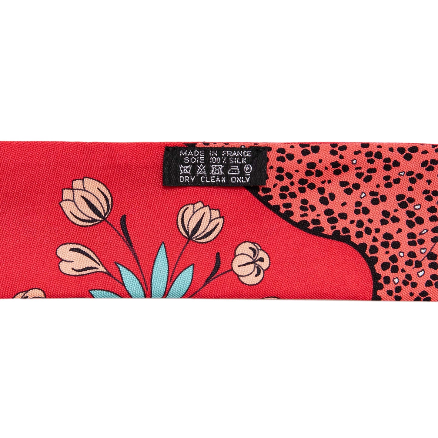 Exclusive Hermes Silk Les Leopards Twilly — Top View